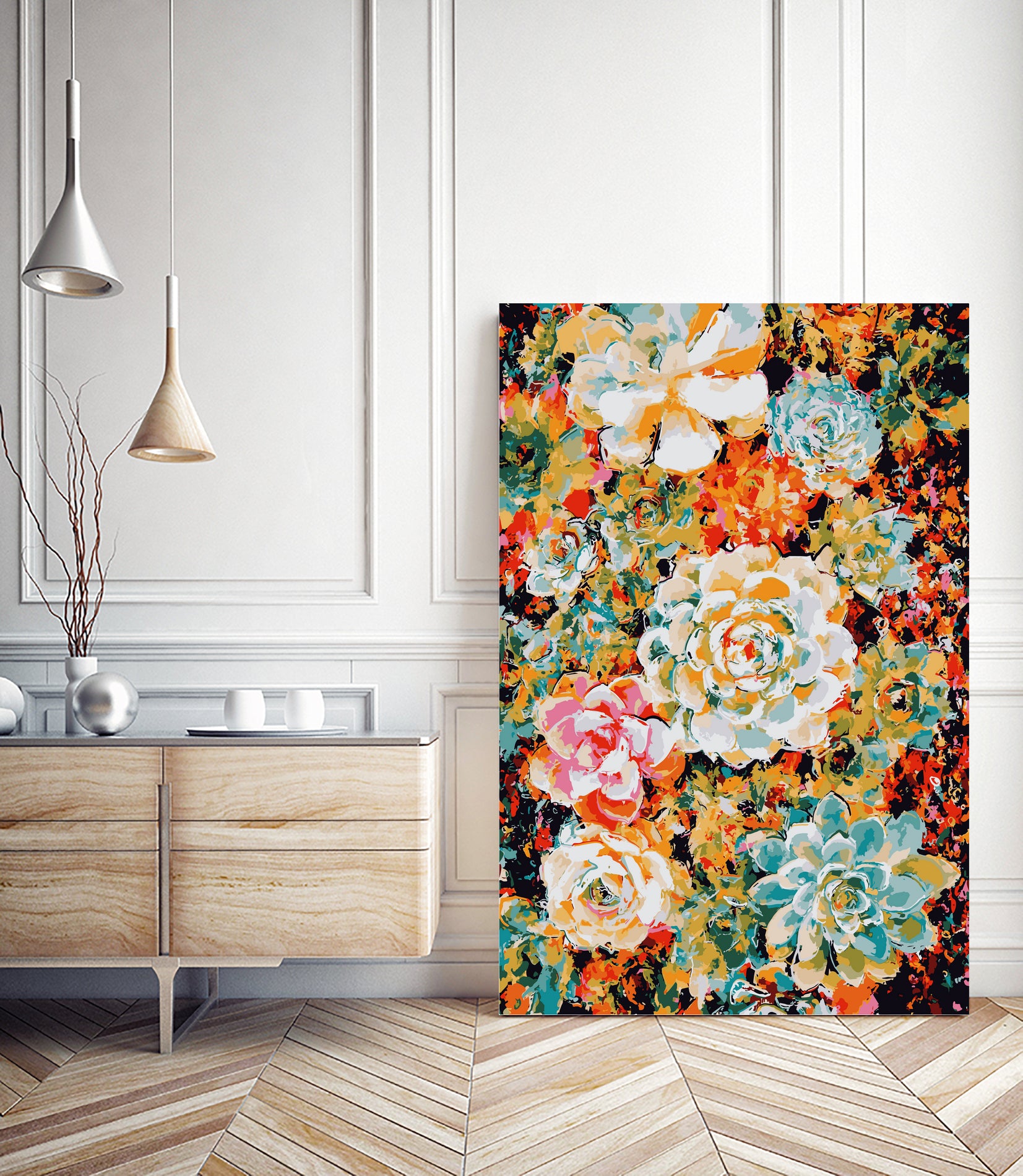 Floral Desert by Lisa Raymond on GIANT ART - orange digital painting