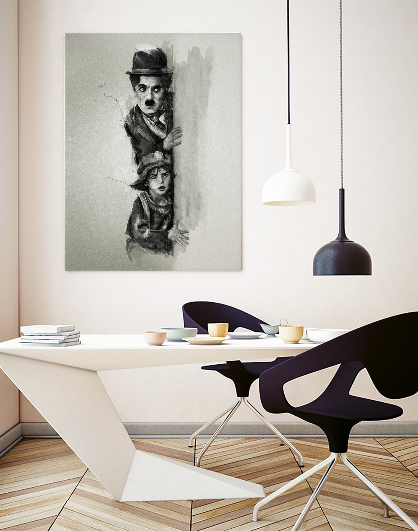 Charlie Chaplin - The Kid by Claudio Tosi on GIANT ART - black digital painting