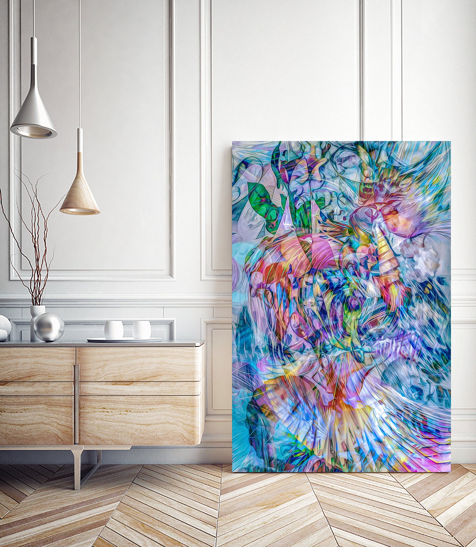 Watching Waves Collide by Eric Ton on GIANT ART - white digital painting