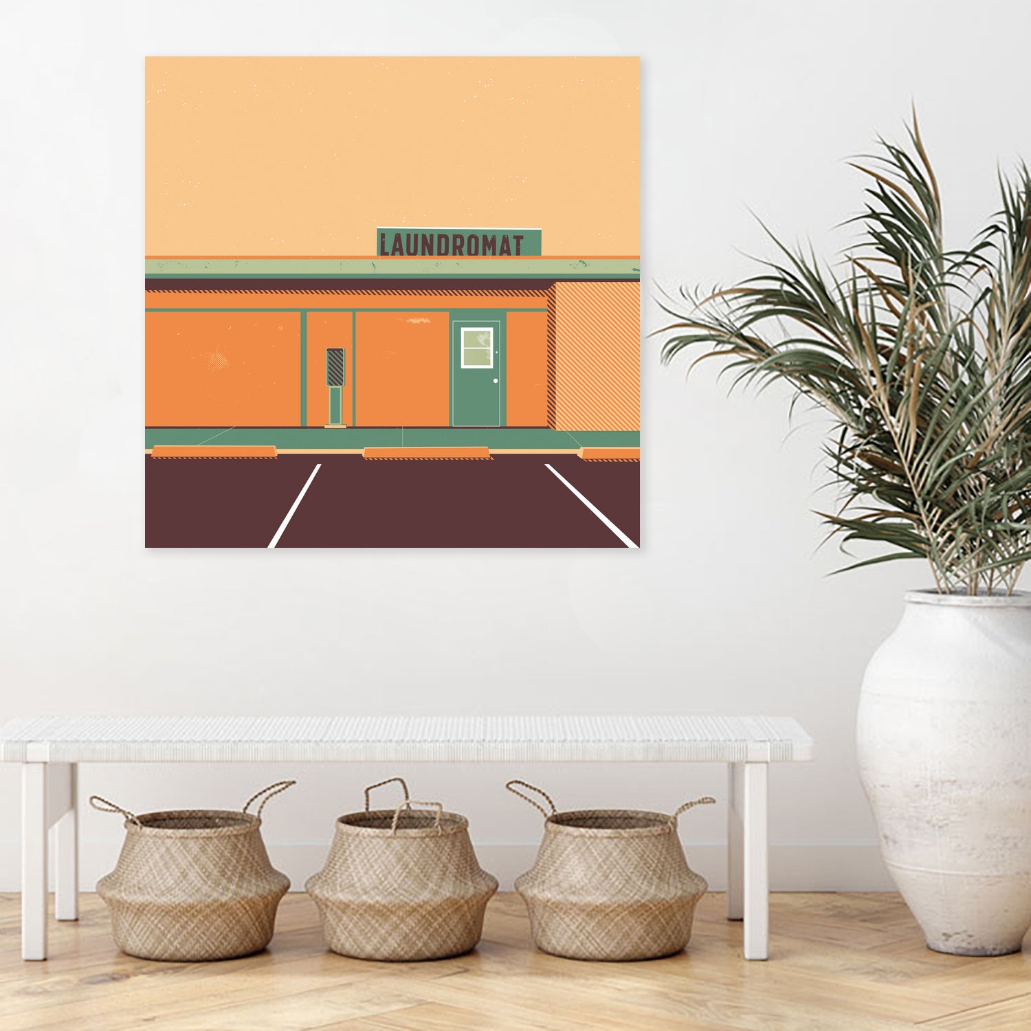 Desert Laundromat by Ben Stevens on GIANT ART - orange vector illustration