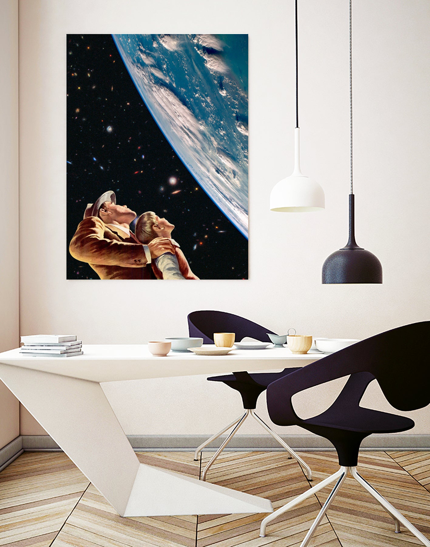 Father Son Bonding by Jonas Haeg on GIANT ART - blue photo manipulation