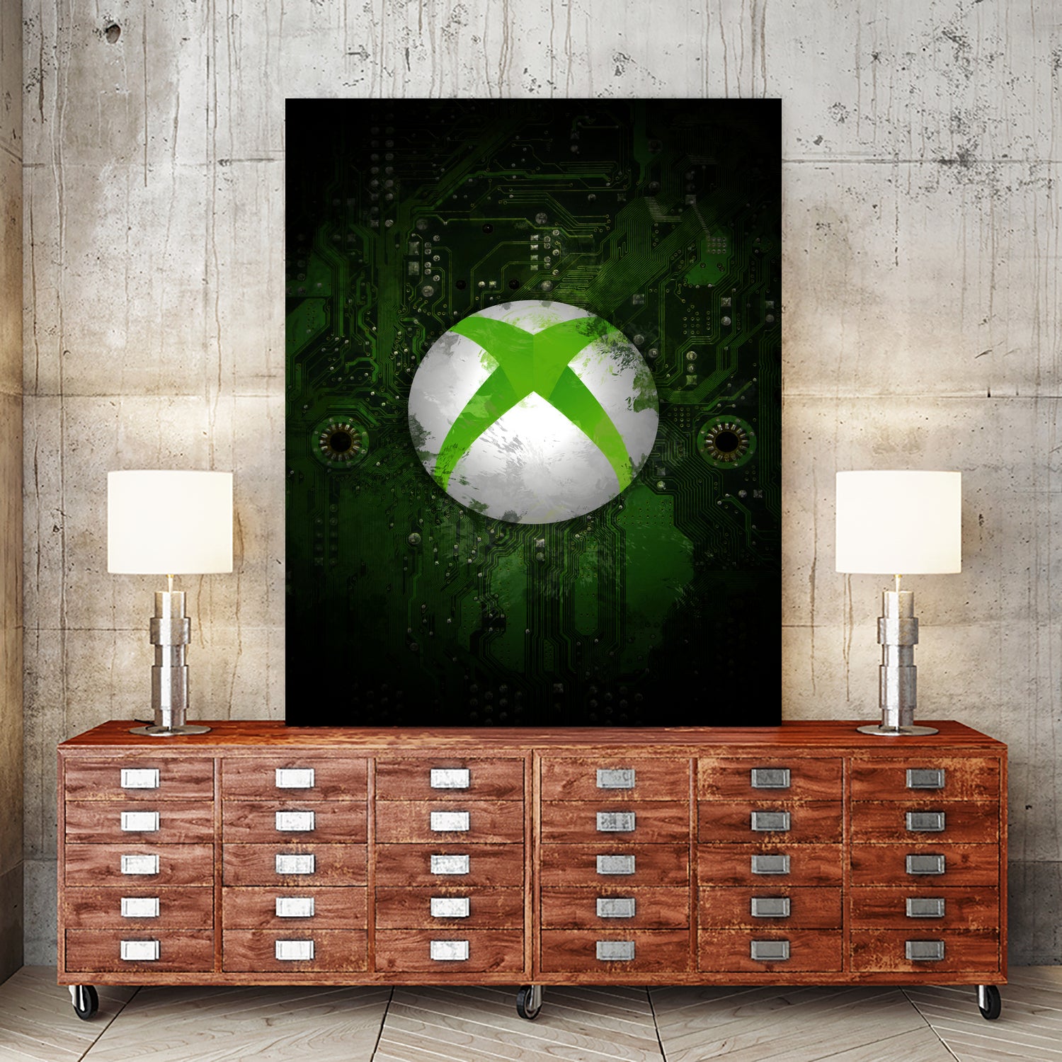 Xbox dark splatter by Jurijs Permanickis on GIANT ART - green digital painting