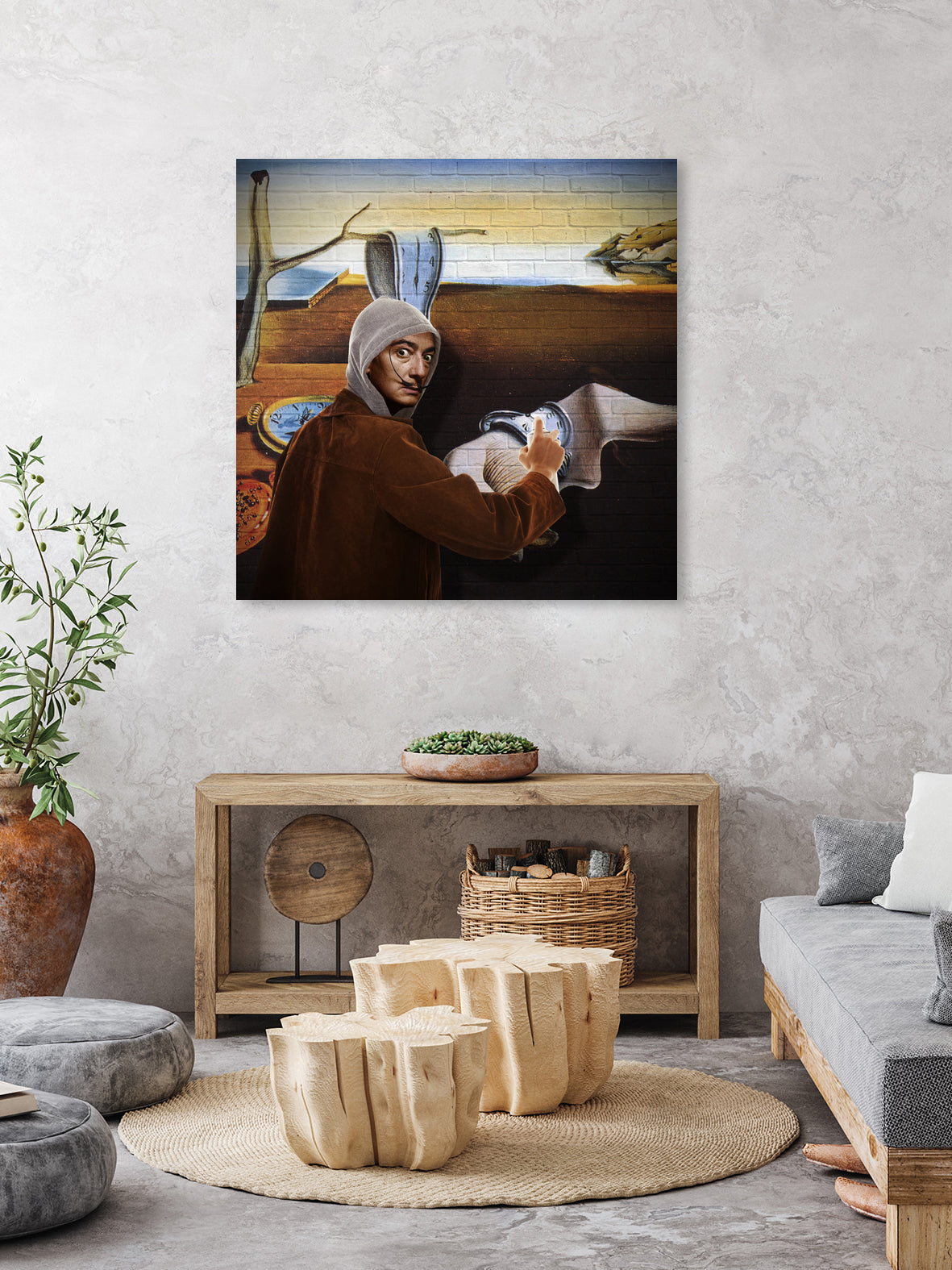 Street Art (Salvador Dali) by Mehmet Geren on GIANT ART - brown photo manipulation