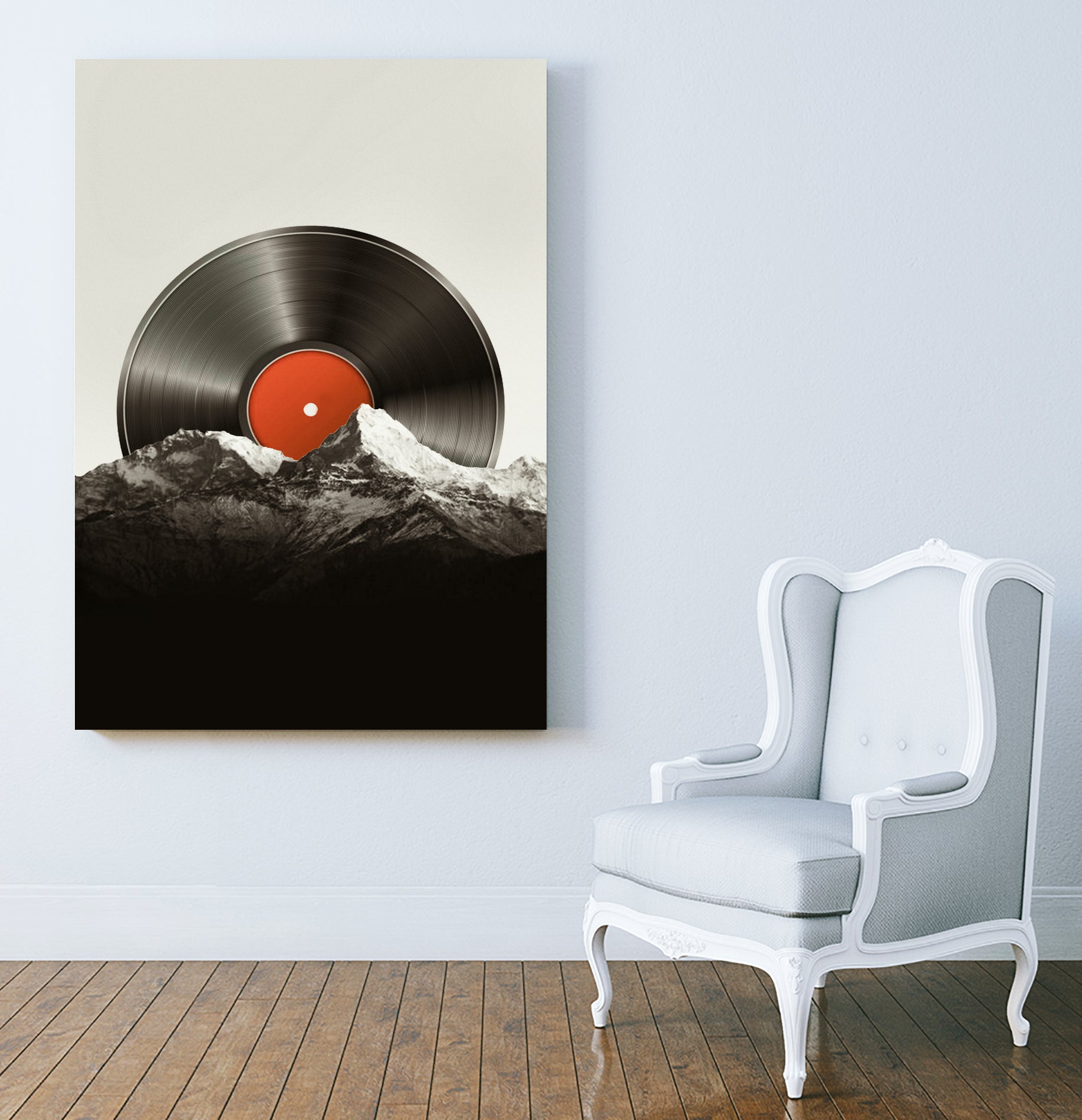 Retro vinyl record by Menelaos Trompoukis on GIANT ART - black digital painting