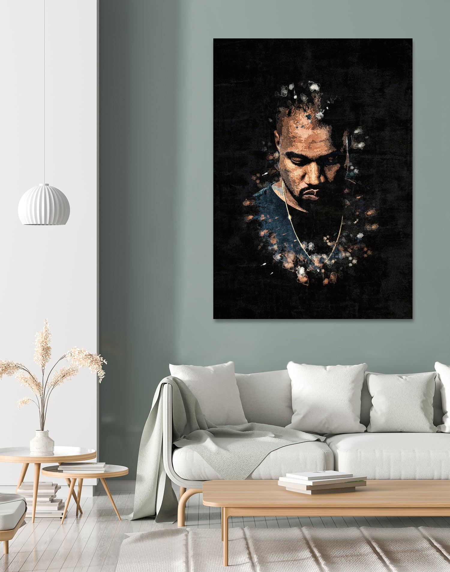 Kanye West Splatter Painting by Jurijs Permanickis on GIANT ART - black digital painting