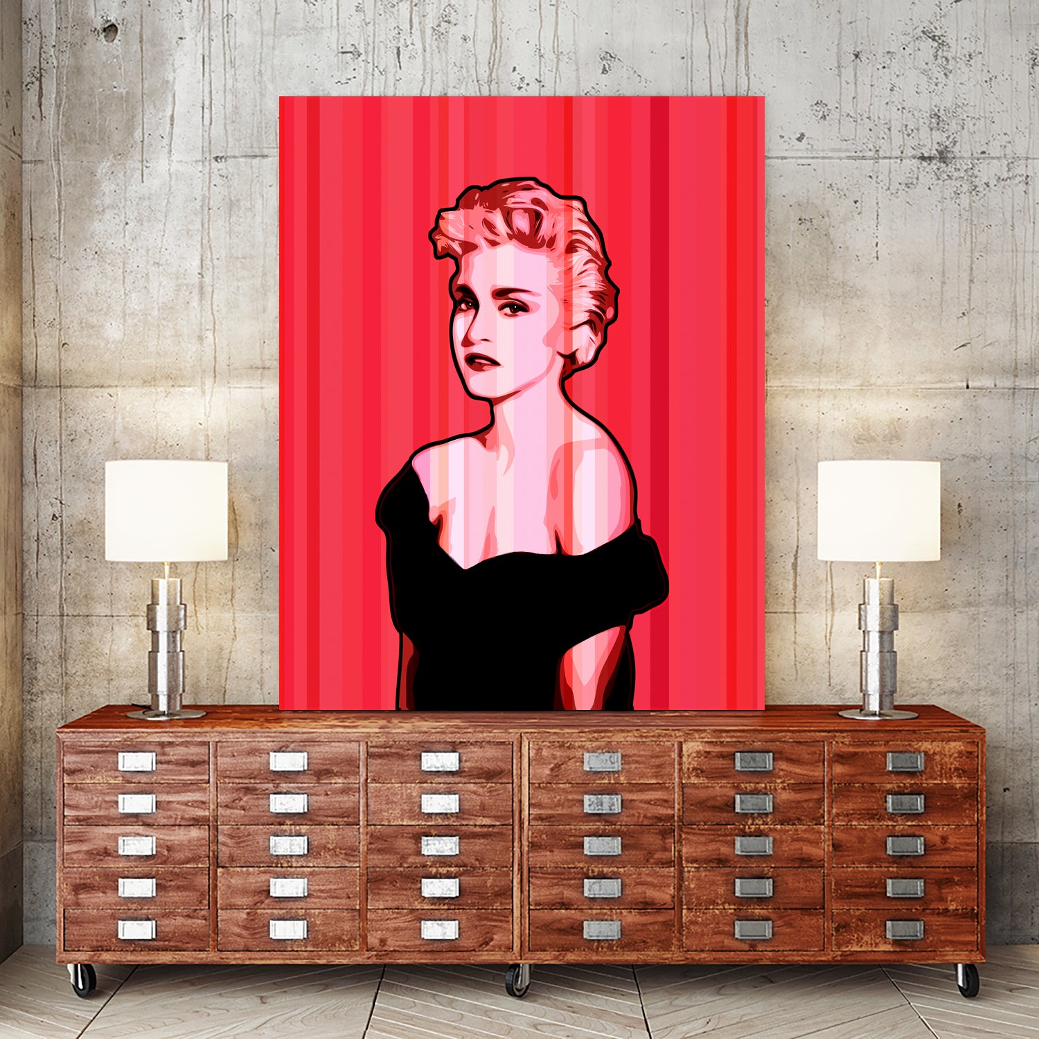Madonna | Pop Art by William Cuccio on GIANT ART - pink digital painting