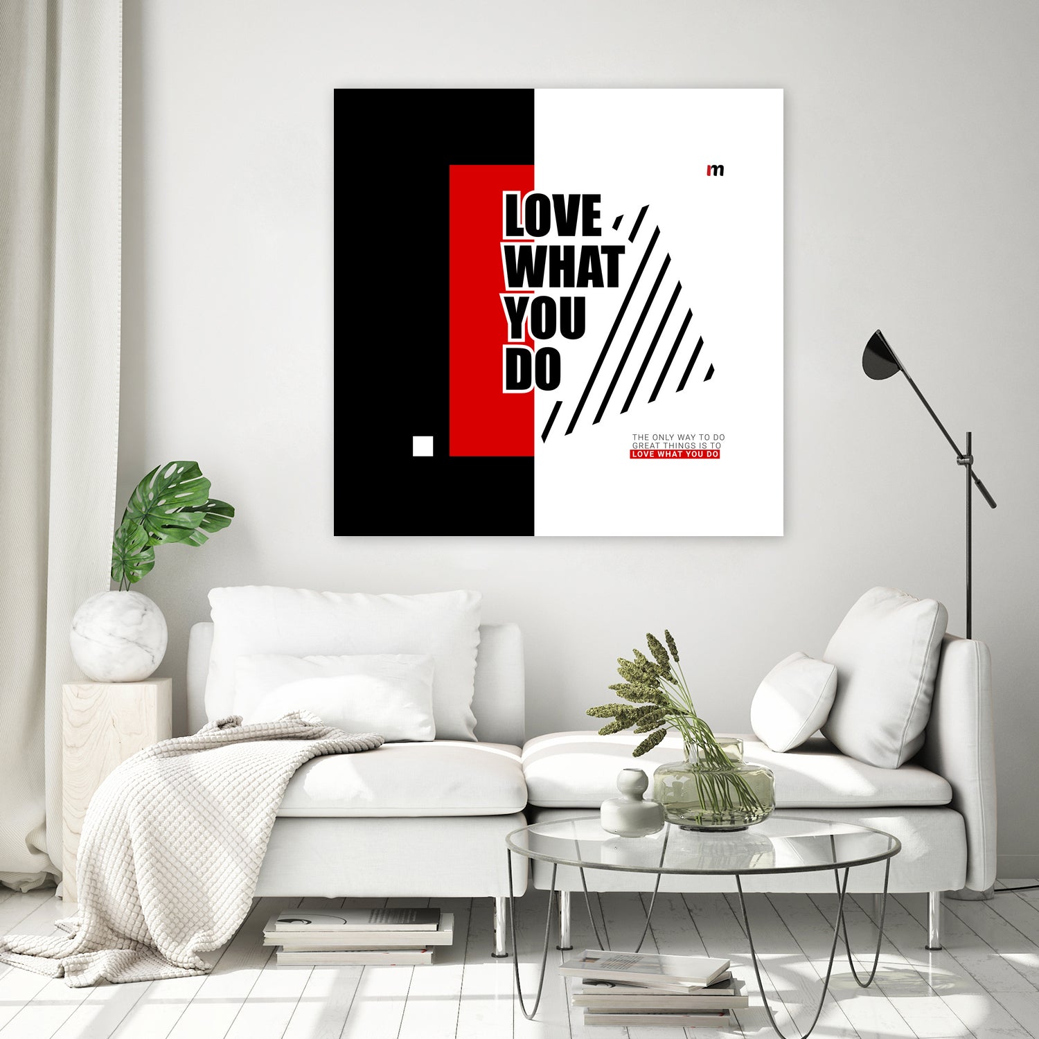Love What You Do by Mariana Angelova on GIANT ART - red typography