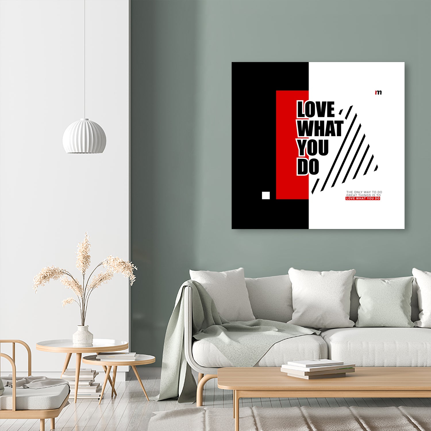 Love What You Do by Mariana Angelova on GIANT ART - red typography