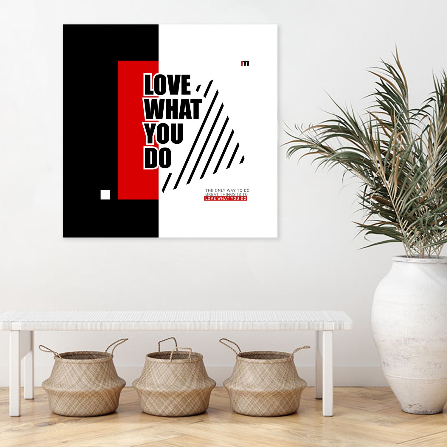 Love What You Do by Mariana Angelova on GIANT ART - red typography