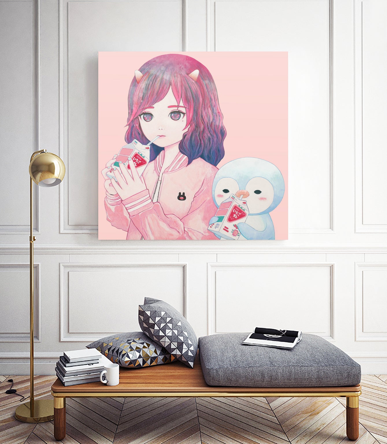 iCHiGO FRIENDS by Kaoru Hasegawa on GIANT ART - pink cartooning