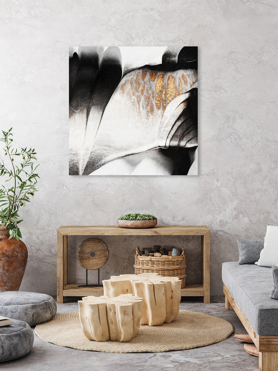 Black And Gold Veins by Elisabeth Fredriksson on GIANT ART - black mixed media