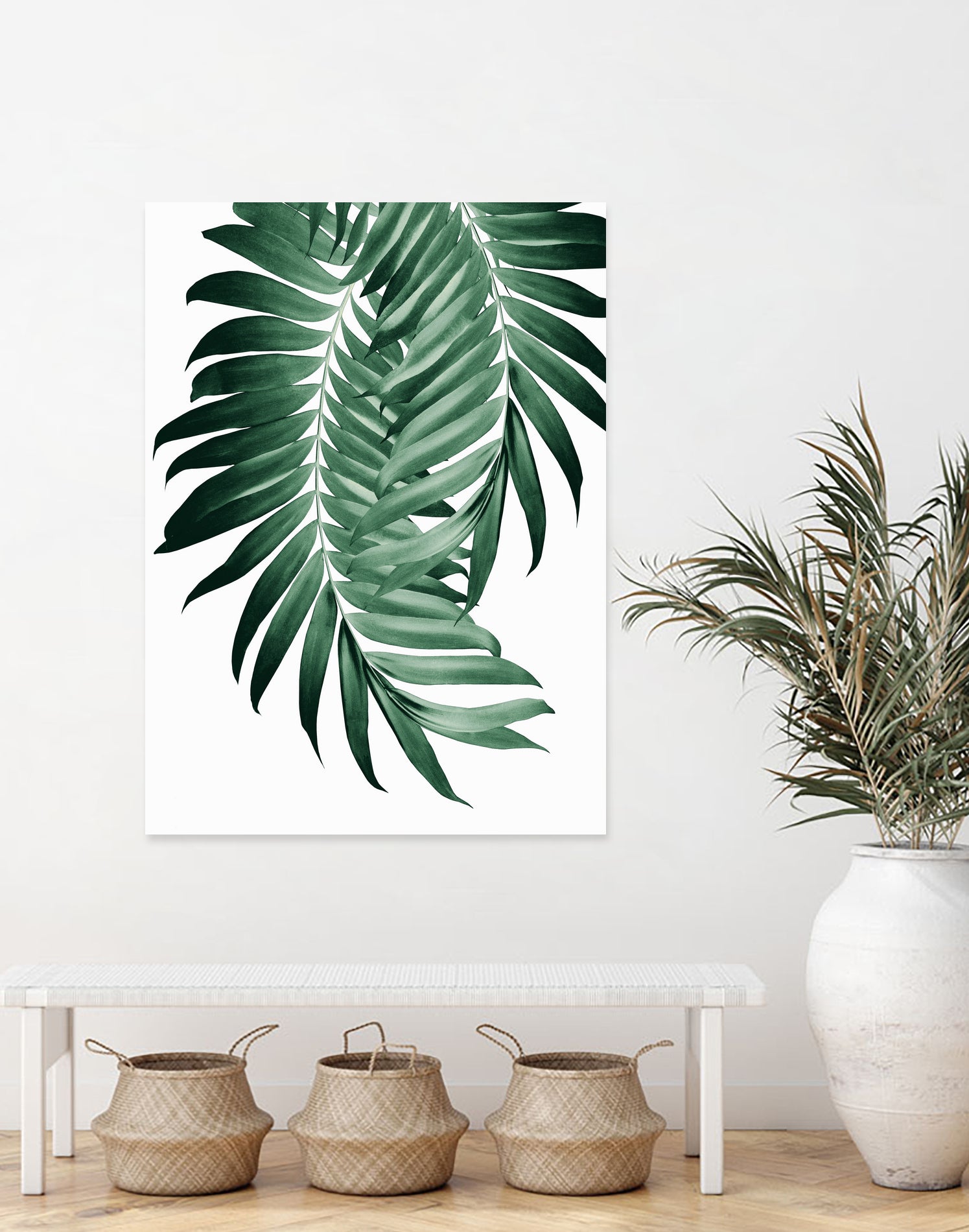 Palm Leaves Tropical Green Vibes #4 #tropical #decor #art by Anita & Bella Jantz on GIANT ART - green photo illustration