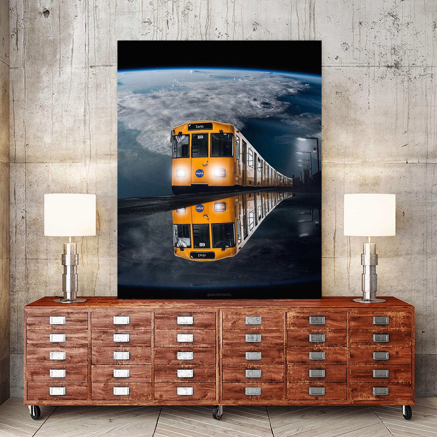 Space Earth by Murat Akyol on GIANT ART - white digital painting