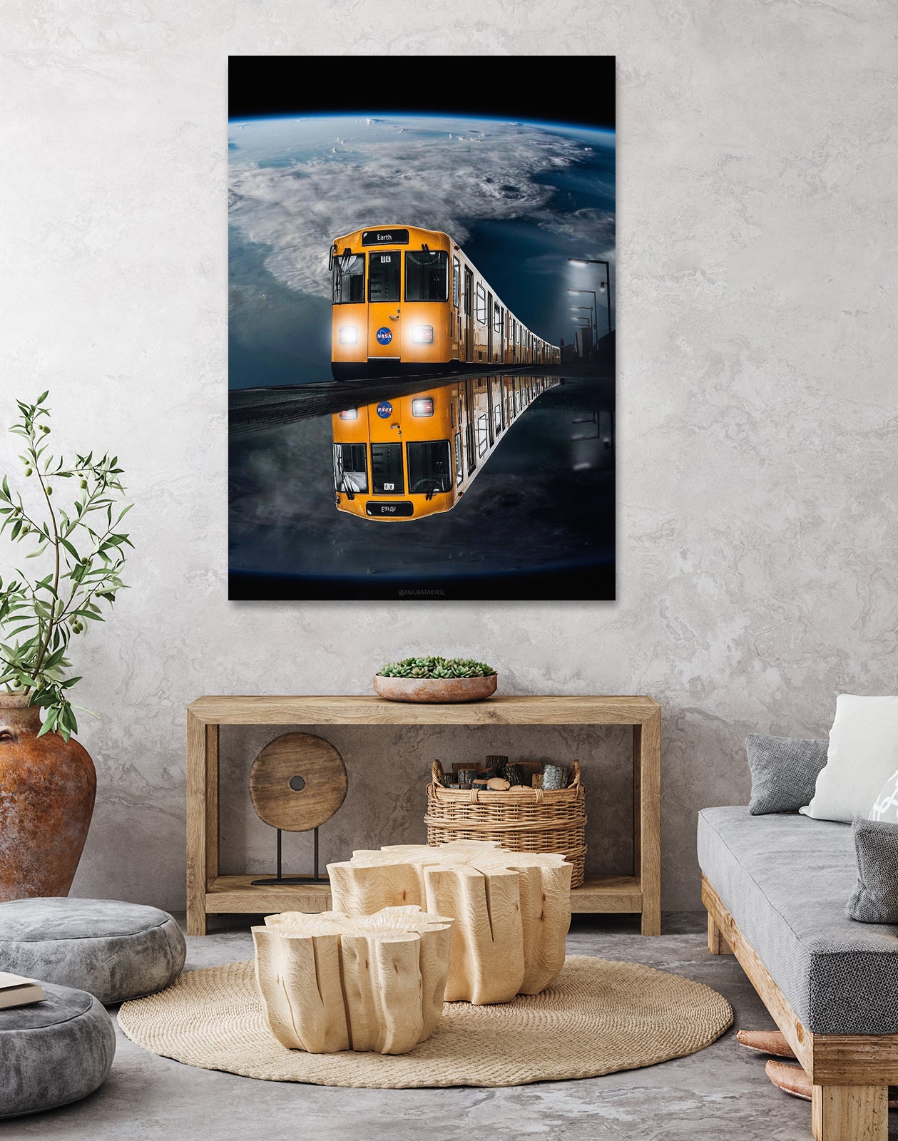 Space Earth by Murat Akyol on GIANT ART - white digital painting