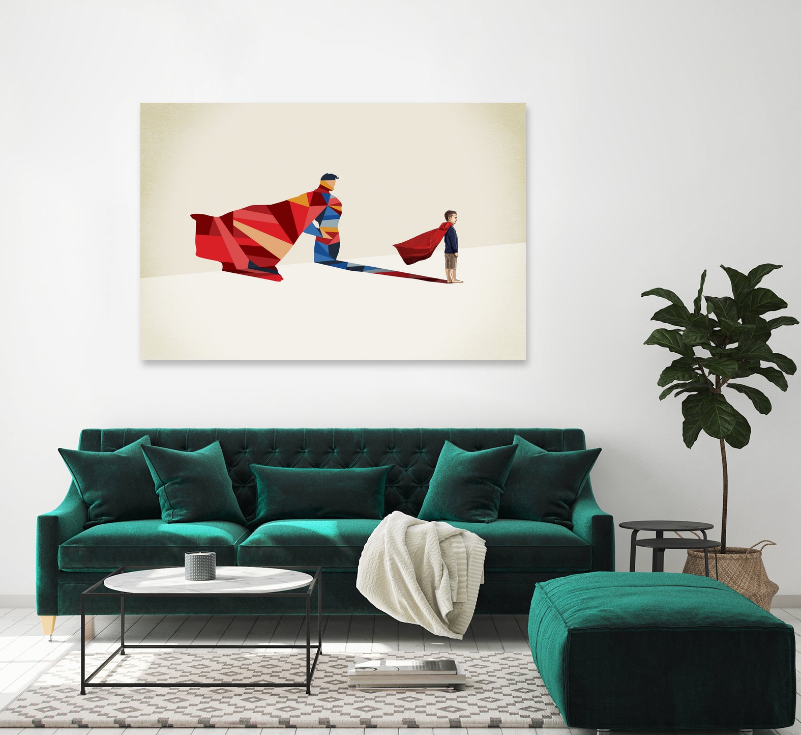 Walking Shadow, Hero by Jason Ratliff on GIANT ART - red photo illustration