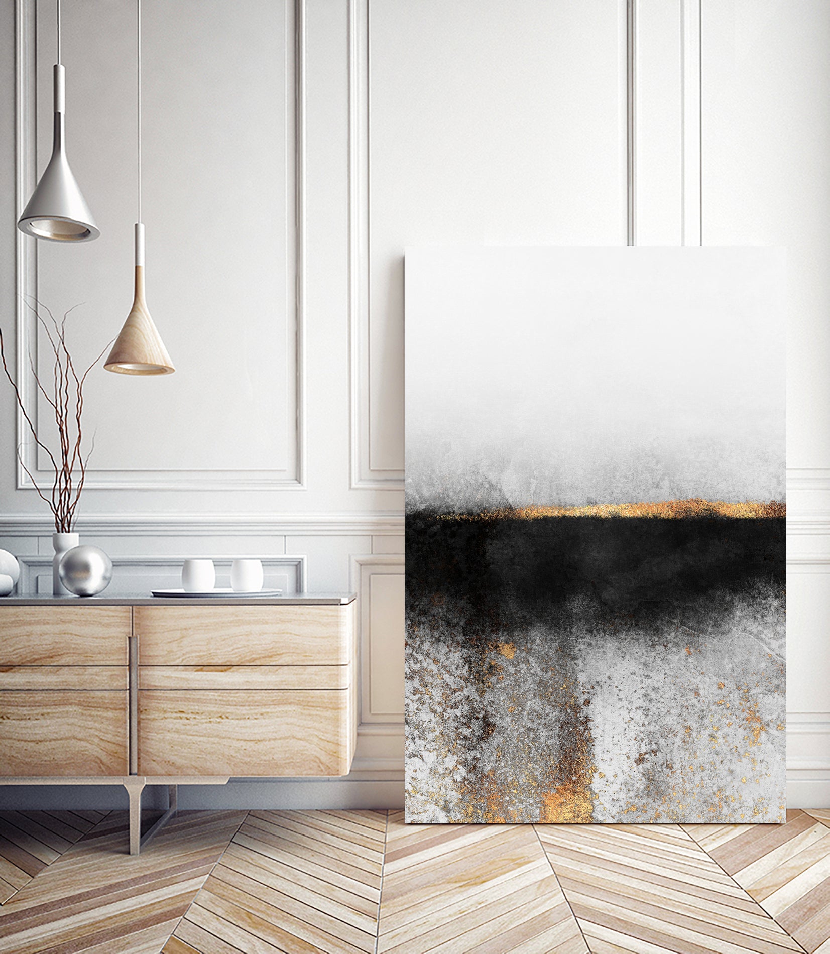 Soot and gold by Elisabeth Fredriksson on GIANT ART - black mixed media