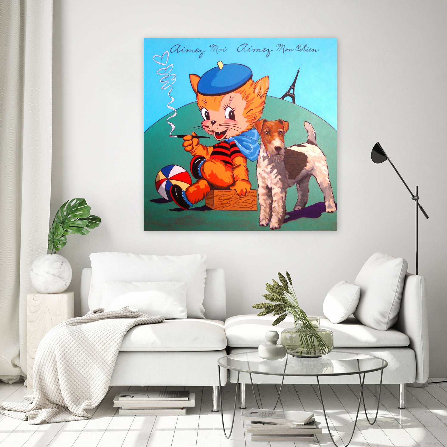 LOVE ME LOVE MY DOG by Lyn and Stephen Nance-Sasser on GIANT ART - green character design