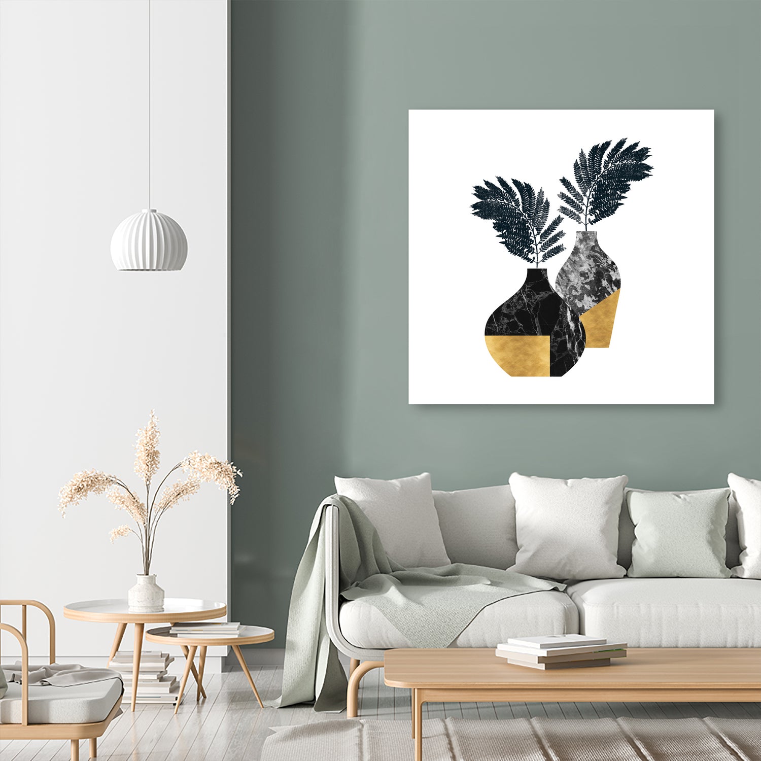 Floral marble vase by Christina Shek on GIANT ART - black digital drawing