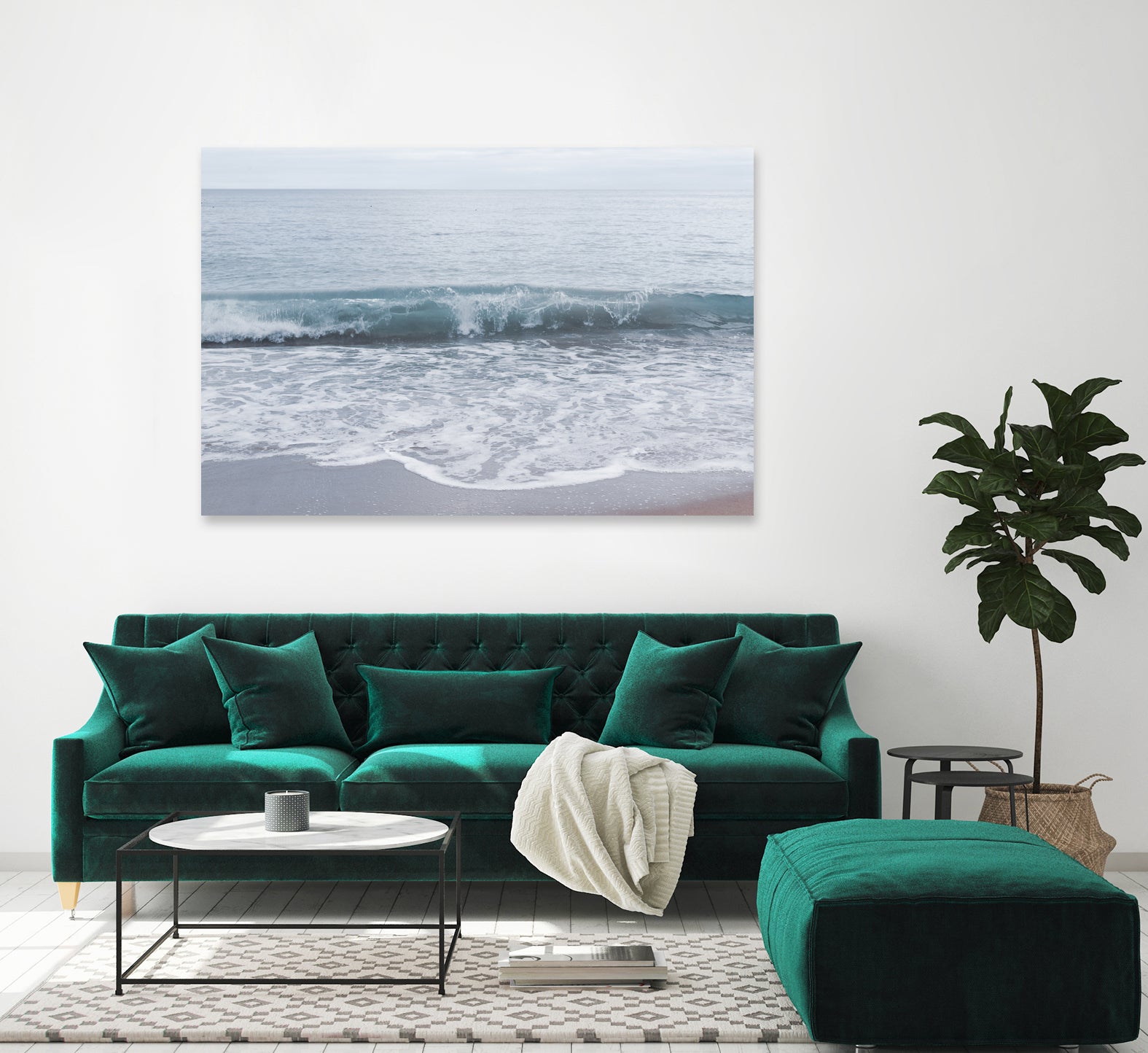Pastel Atlantic Ocean Bliss 2 by Anitas Bellas Art on GIANT ART - blue coastal beach