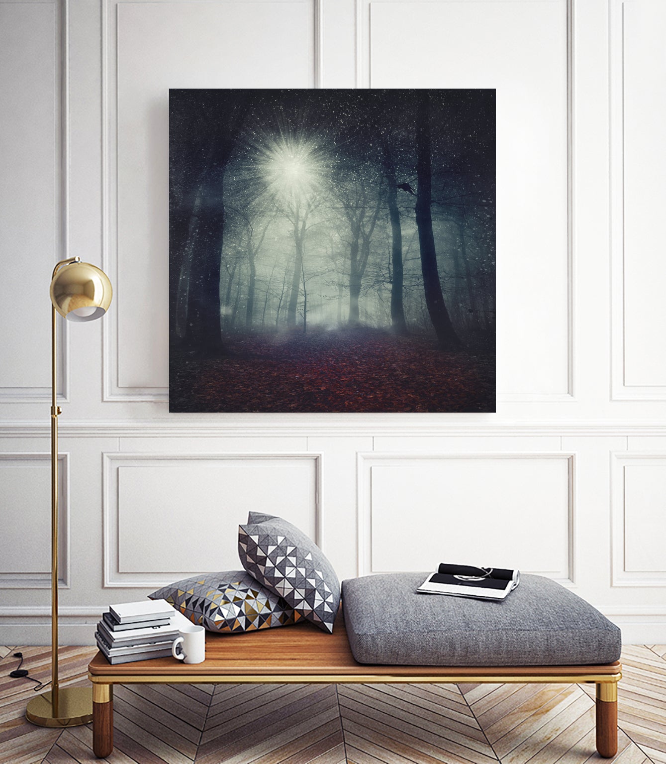 enchanted forest by Dirk Wüstenhagen on GIANT ART - blue digital painting