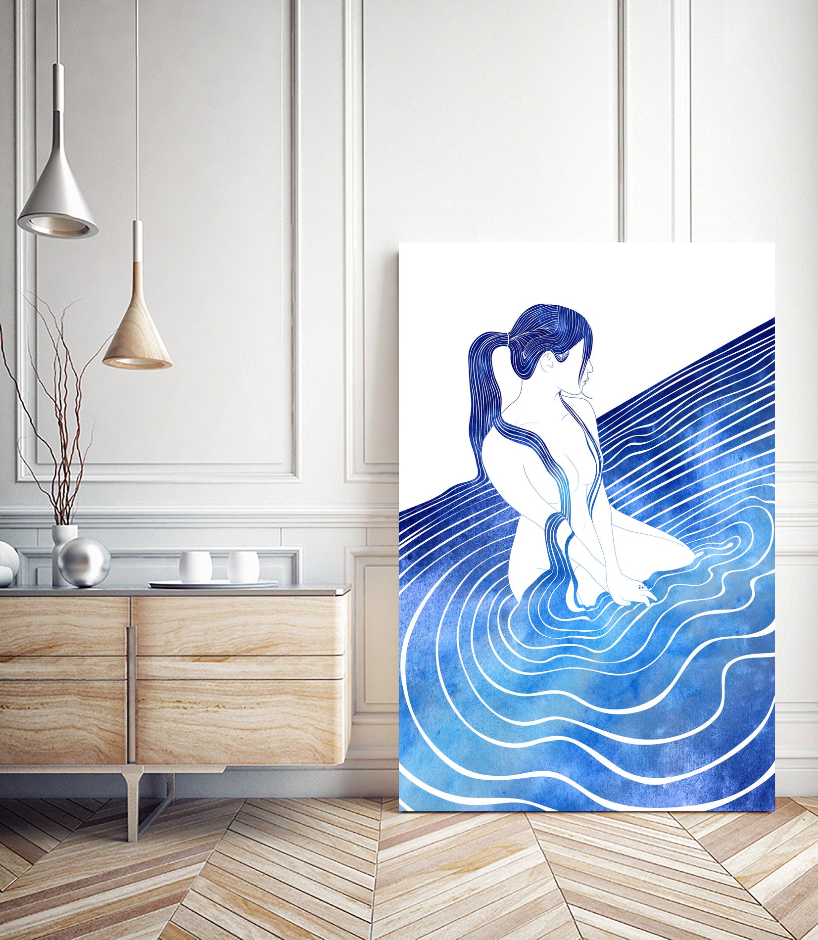 Laomedeia by Stevyn Llewellyn on GIANT ART - blue digital painting