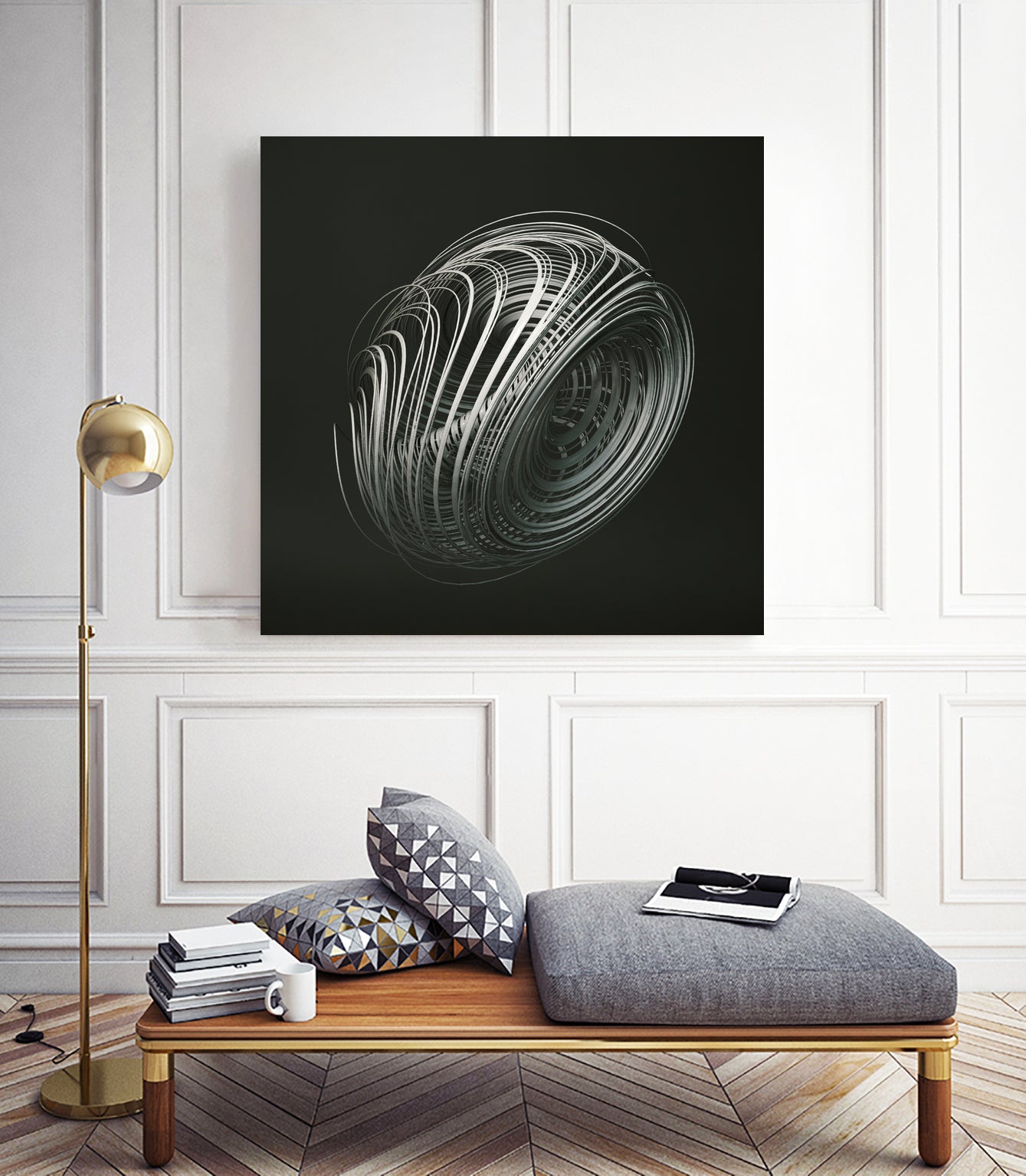 Strange Attractors Dequan Li 05 by David Ferreira on GIANT ART - gray 3d art