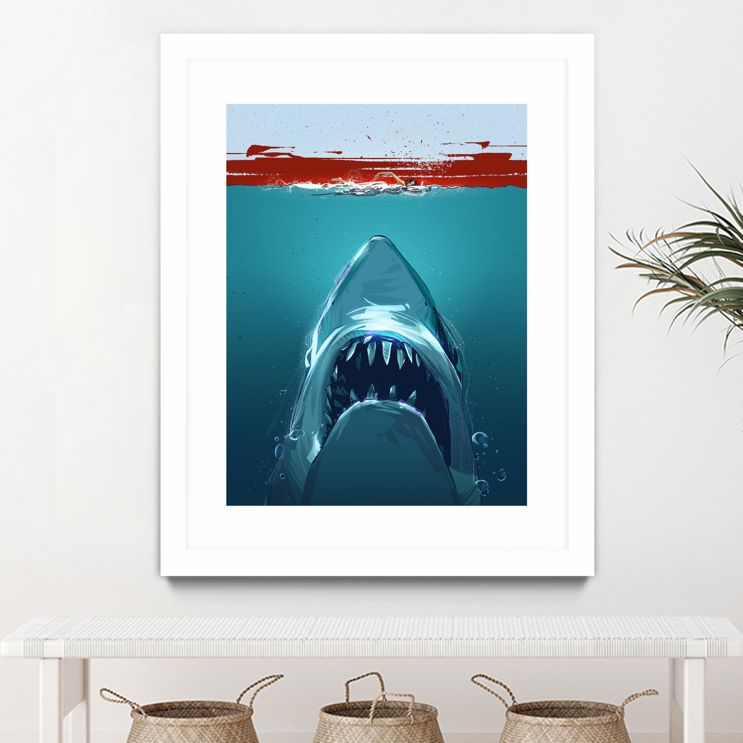 JAWS by Nikita Abakumov on GIANT ART - blue digital painting