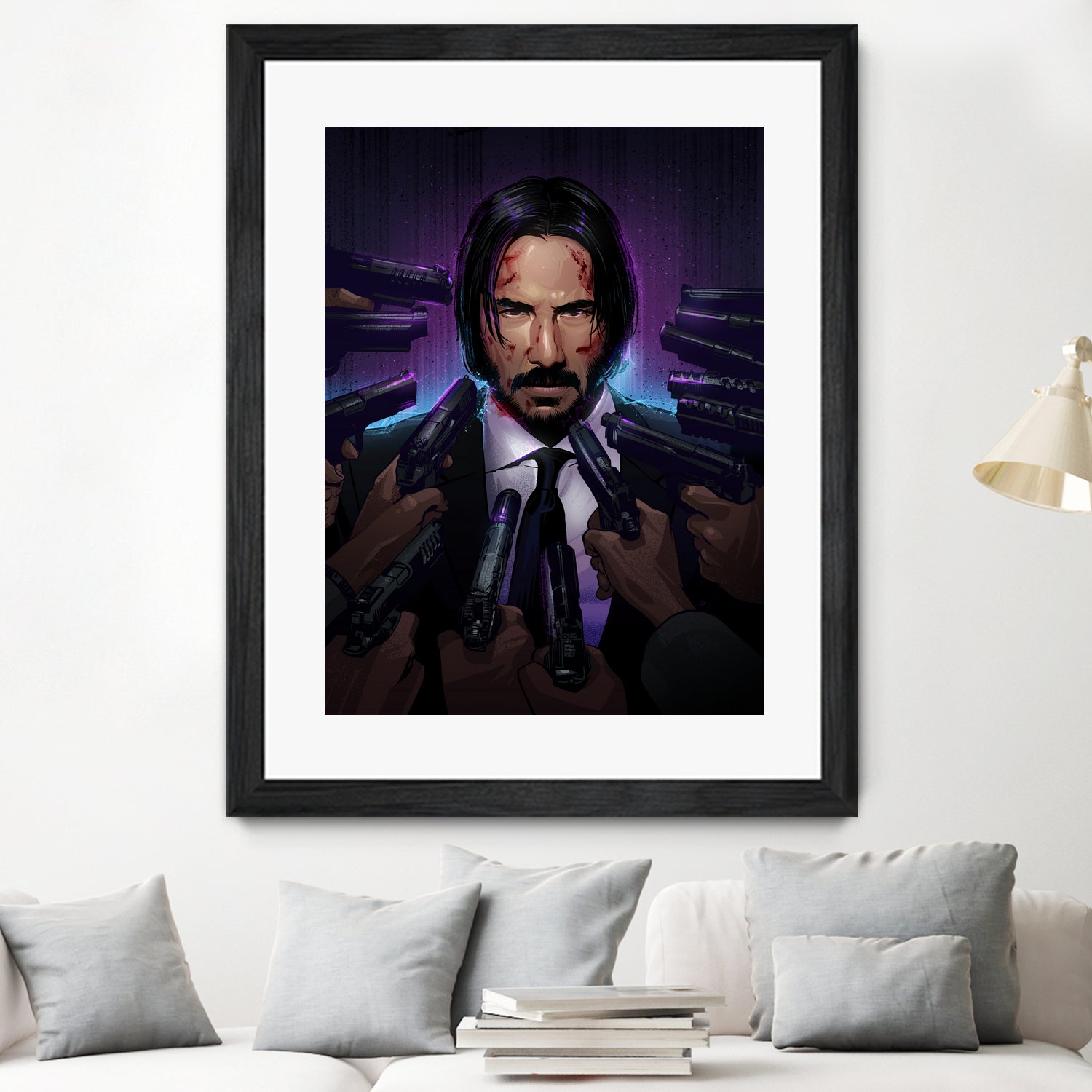 John Wick by Nikita Abakumov on GIANT ART - fuchsia digital painting
