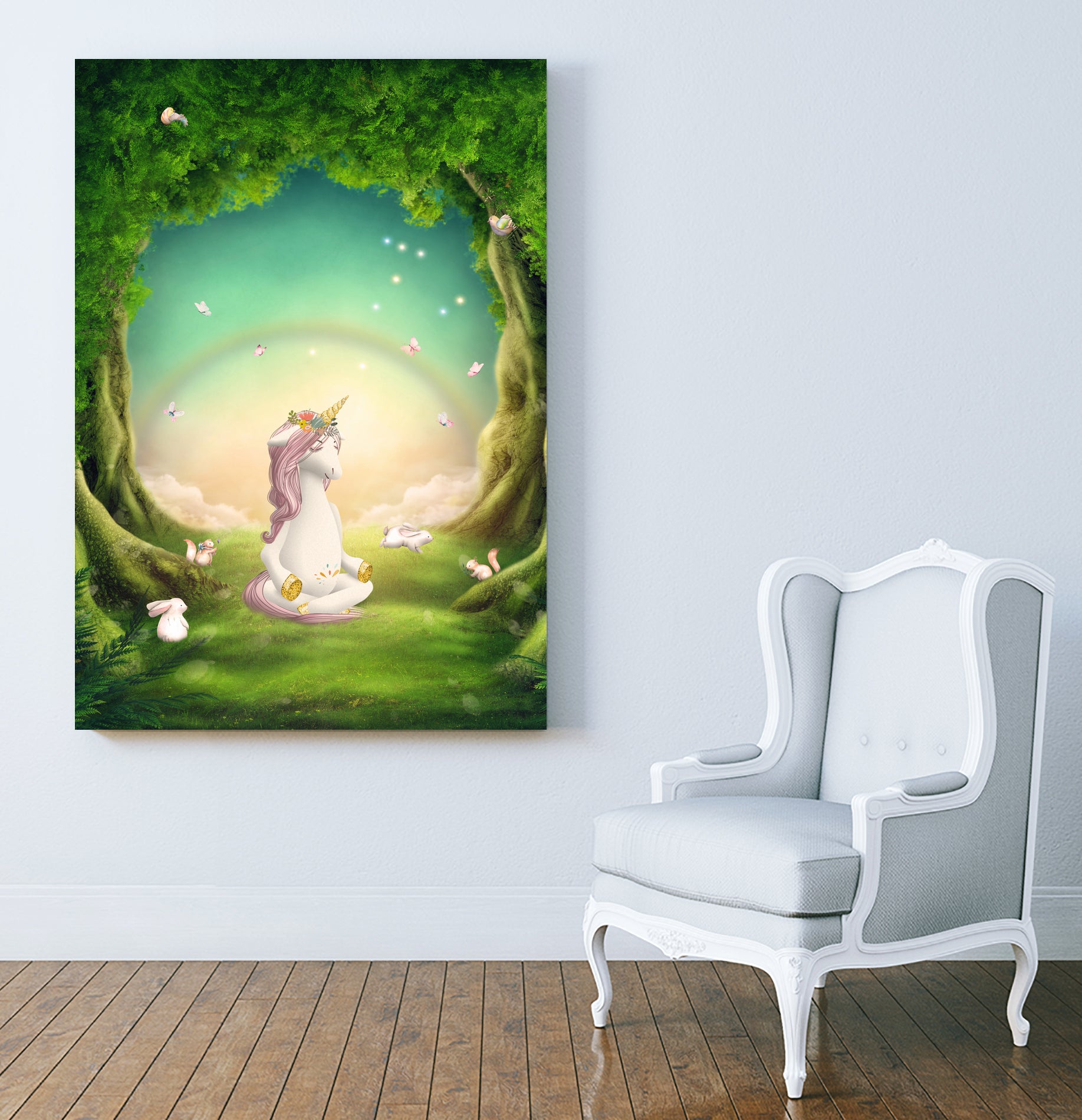 Unicorn Meditation by Ileana Mayer-Dobnig on GIANT ART - green photo illustration