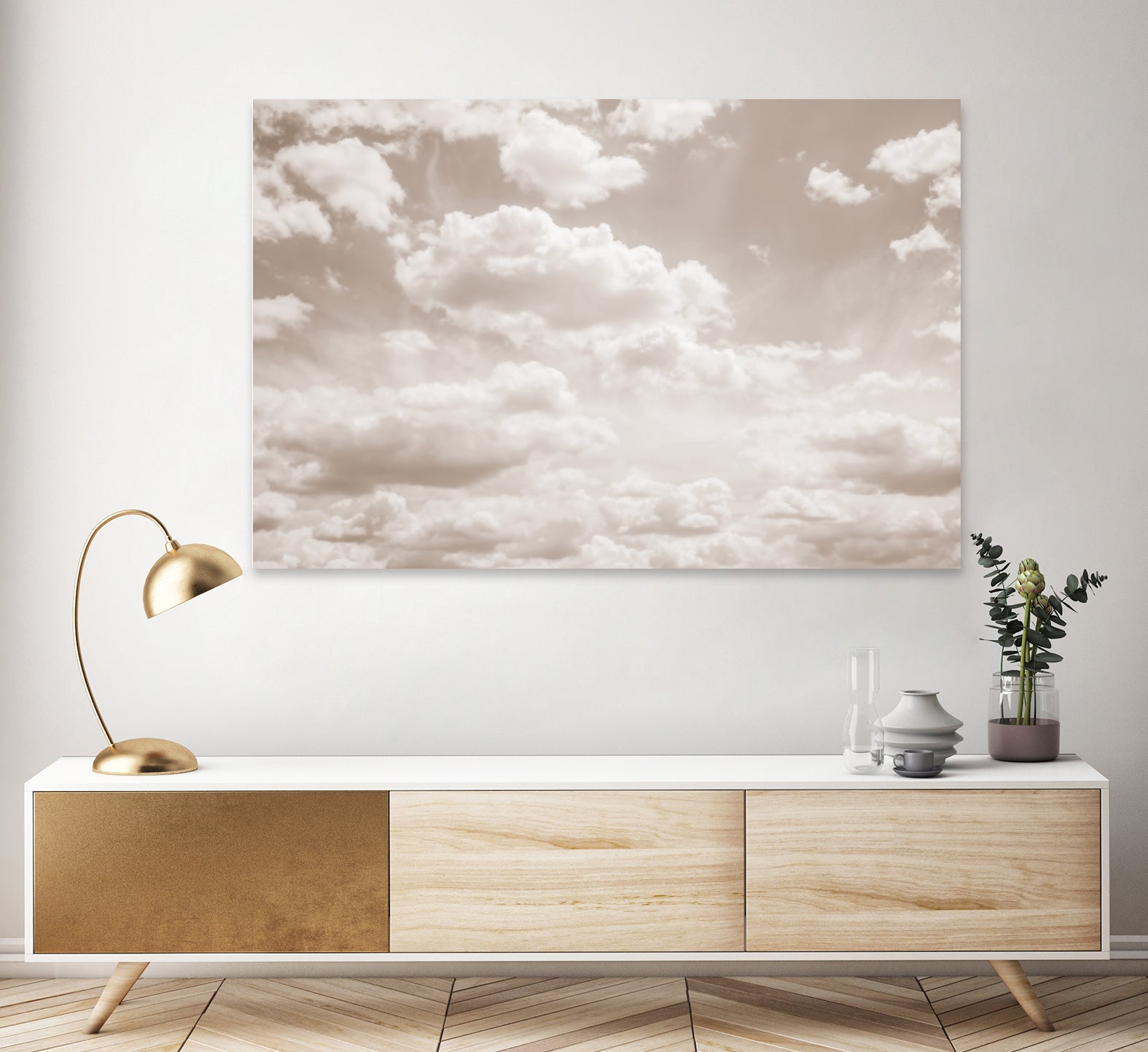 Soft Beige Clouds 4 by Anitas Bellas Art on GIANT ART - beige coastal beige