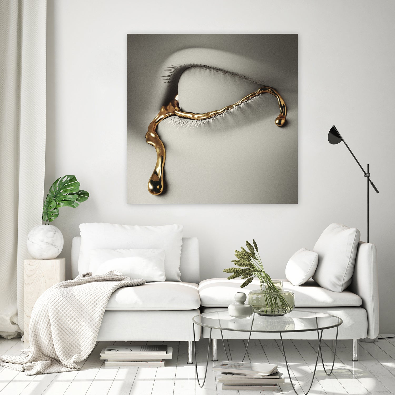 Golden Tear by Vigan Tafili on GIANT ART - white 3d art