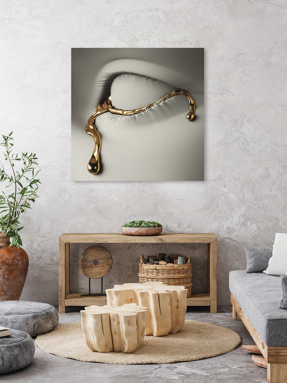 Golden Tear by Vigan Tafili on GIANT ART - white 3d art