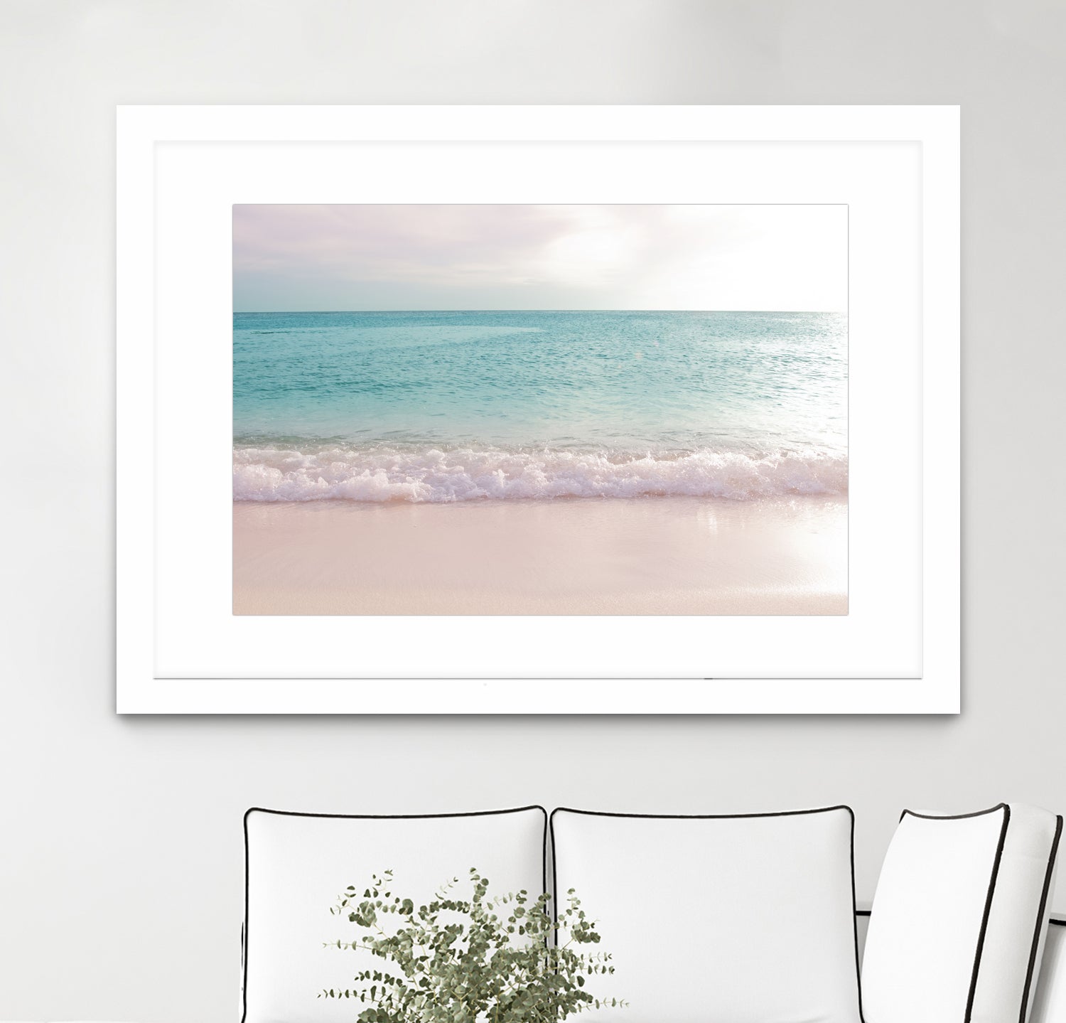Soft Pastel Ocean Waves 1 by Anitas Bellas Art on GIANT ART - pink coastal carabeean sea