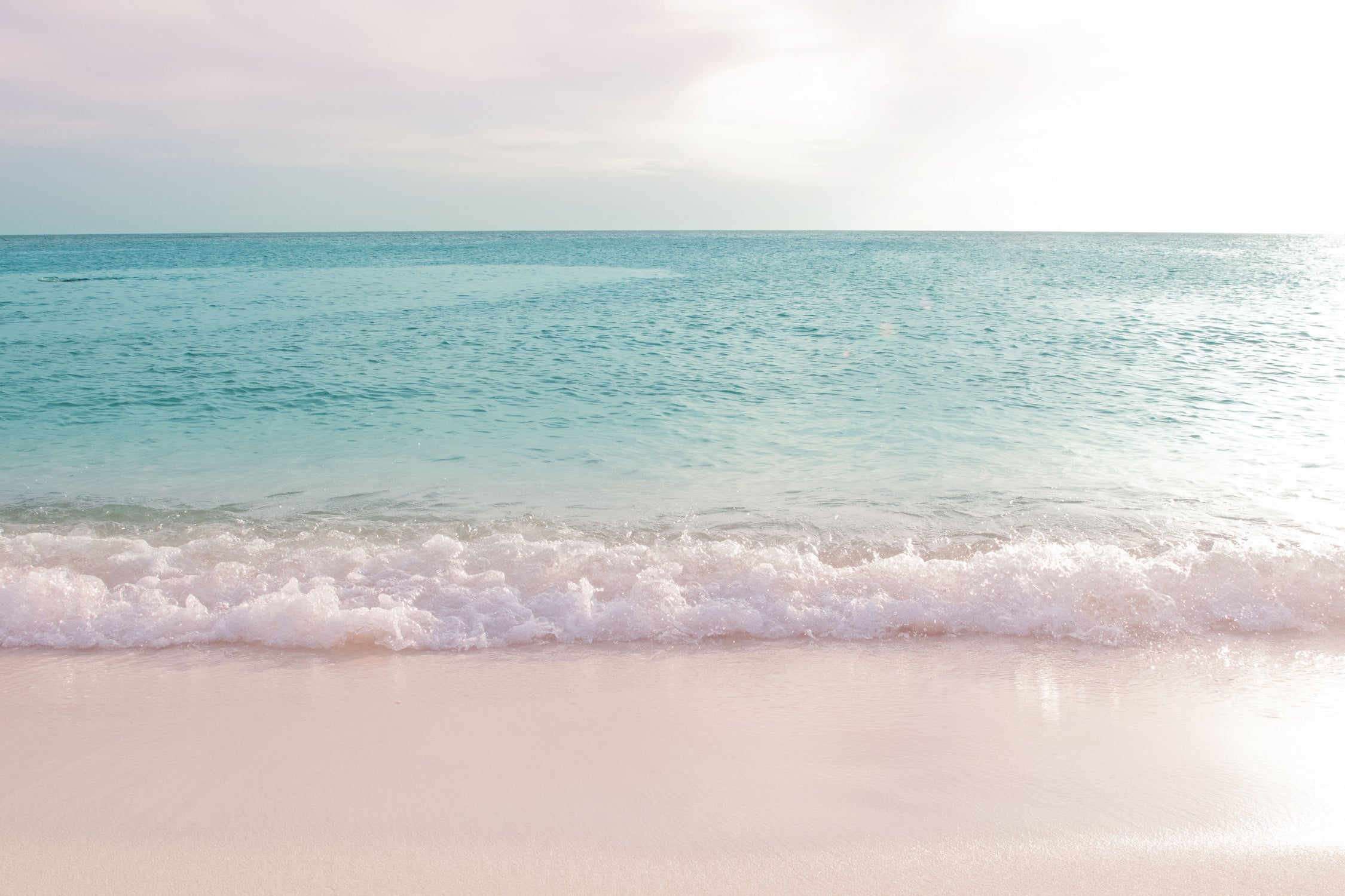 Soft Pastel Ocean Waves 1 by Anitas Bellas Art on GIANT ART - pink coastal carabeean sea