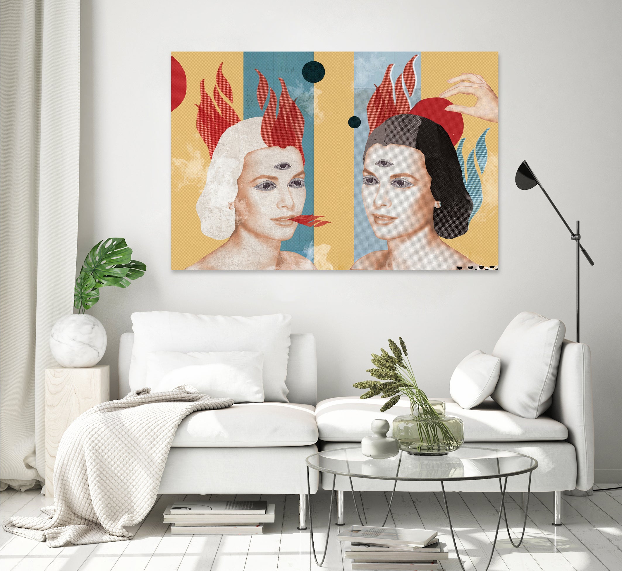 Razzi Arpie Inferno e Fiamme by giuseppe conti on GIANT ART - yellow digital painting