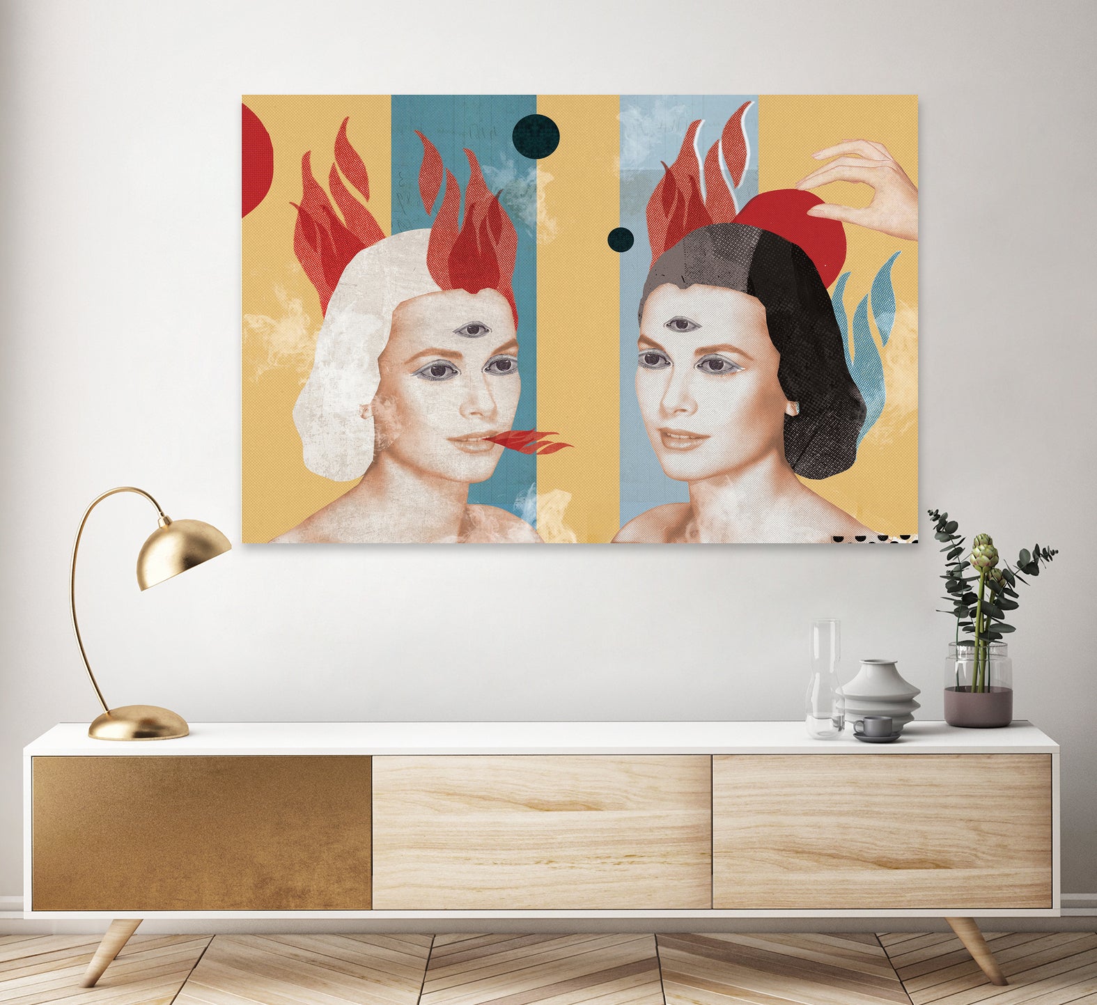 Razzi Arpie Inferno e Fiamme by giuseppe conti on GIANT ART - yellow digital painting