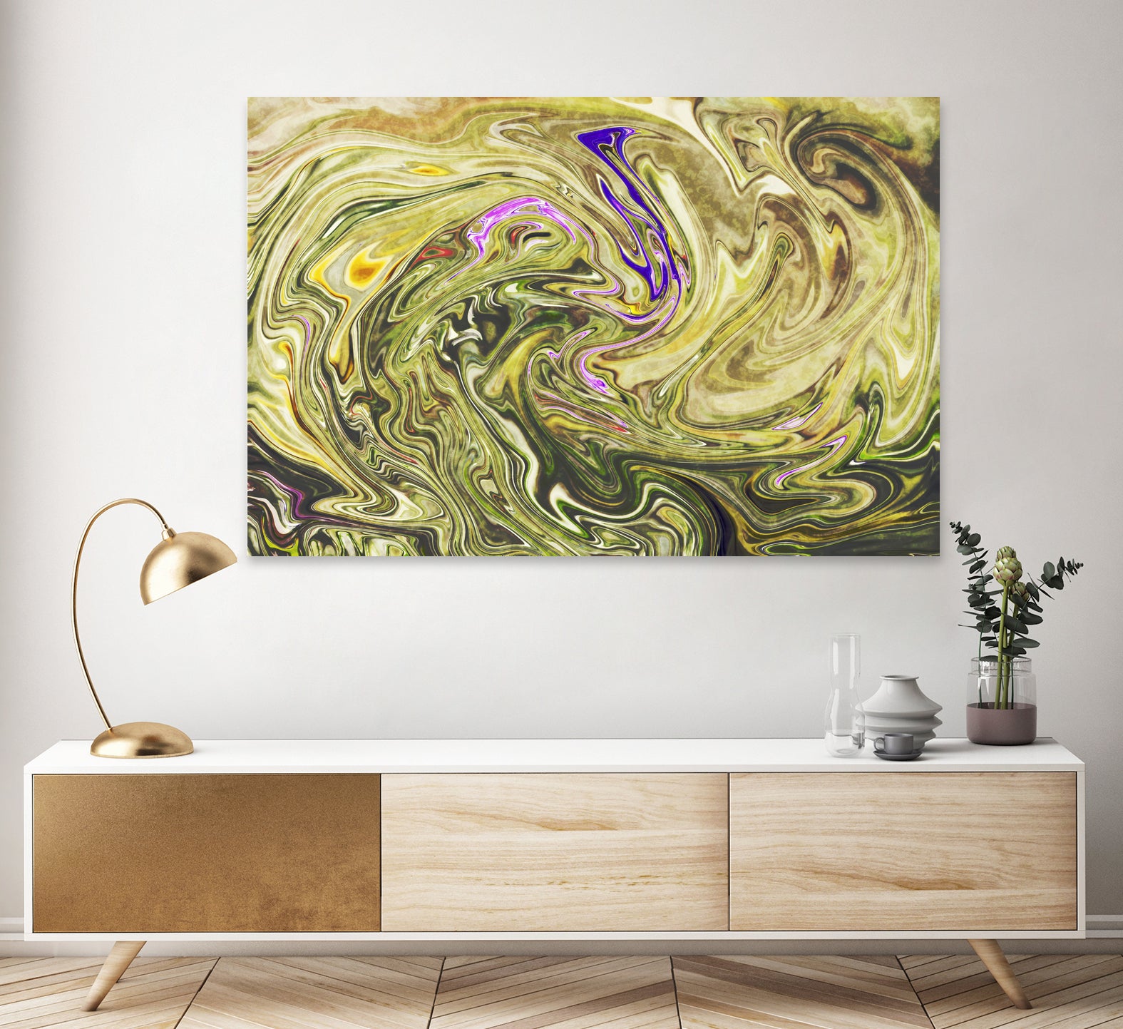 Abstract Marble Painting by Amir Faysal on GIANT ART - yellow digital painting