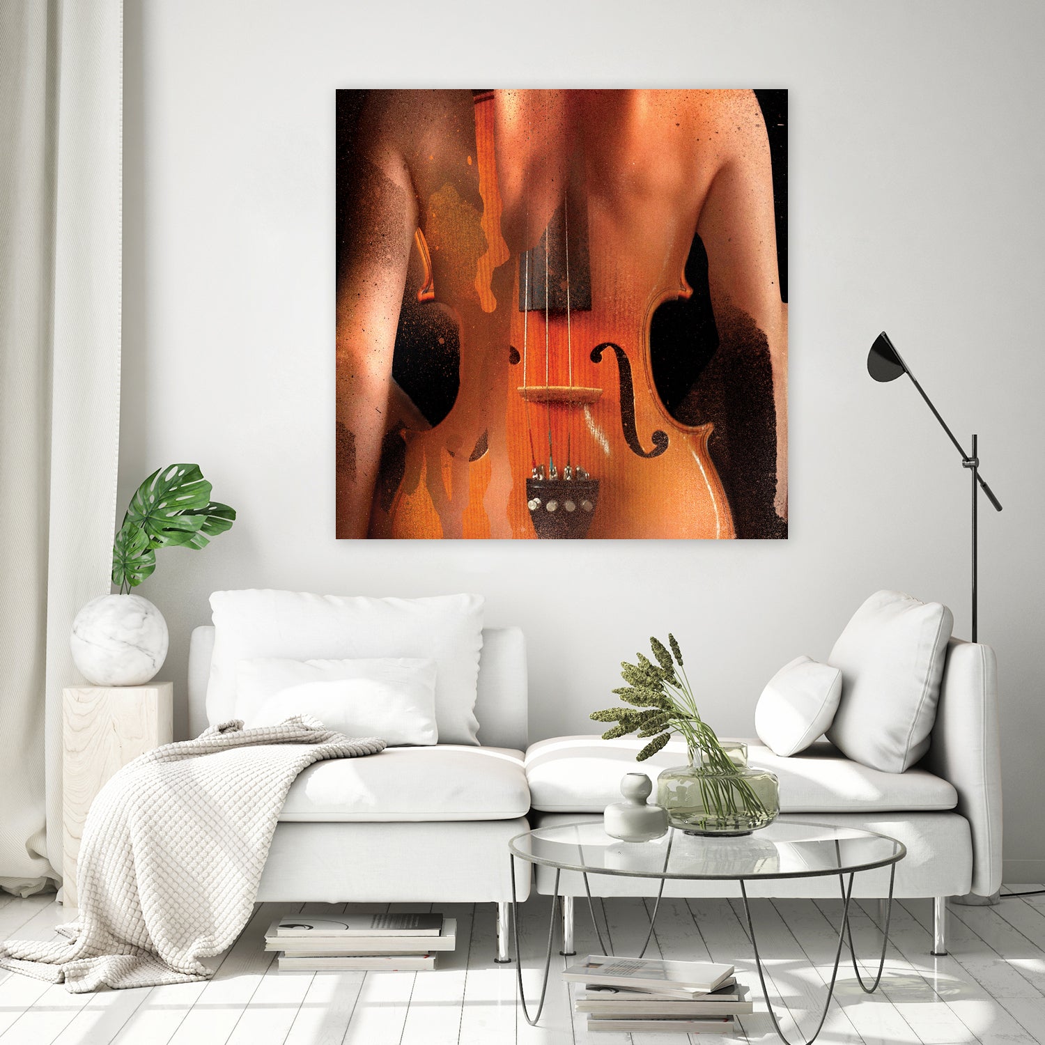 Nude by Adrien Donot on GIANT ART - orange mixed media