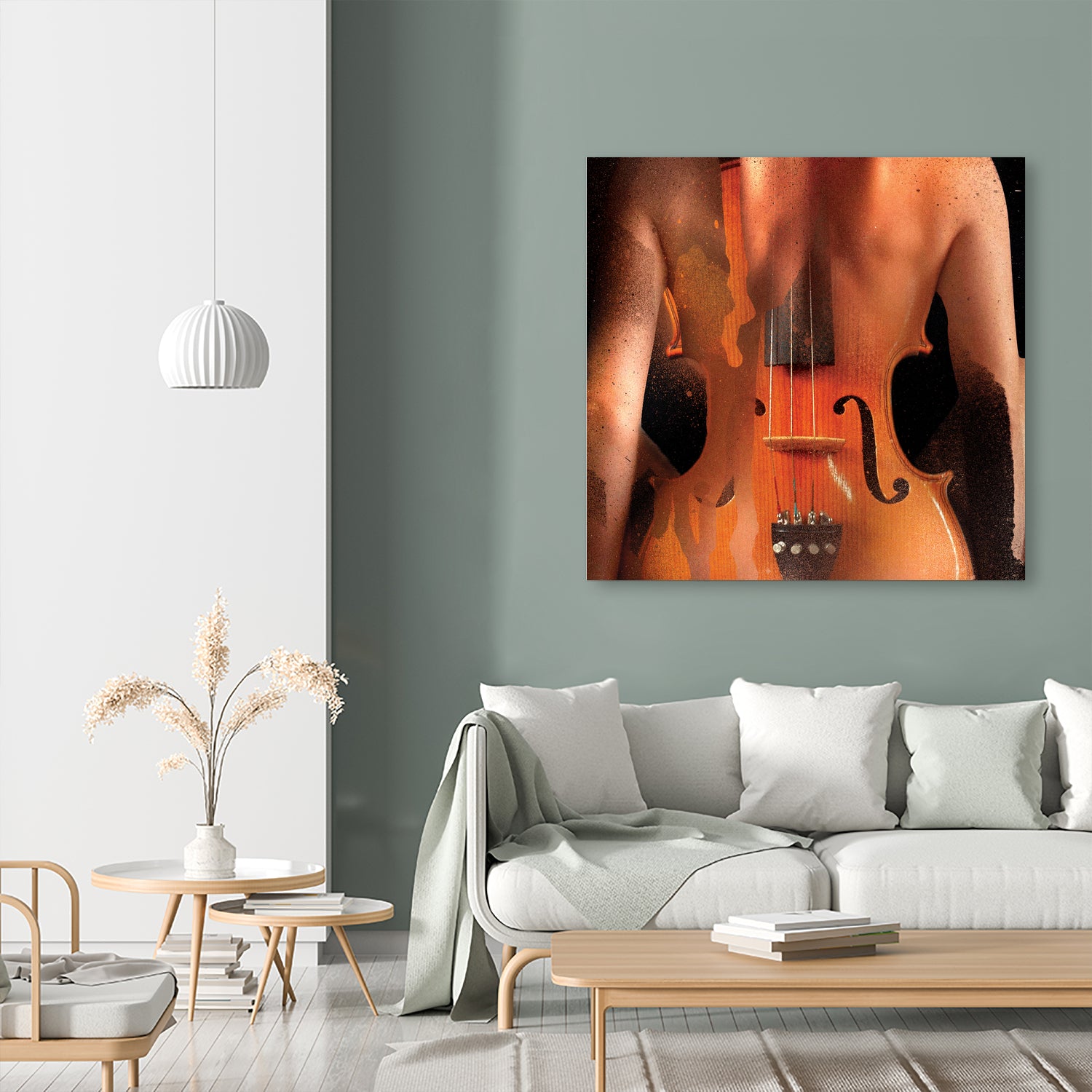 Nude by Adrien Donot on GIANT ART - orange mixed media