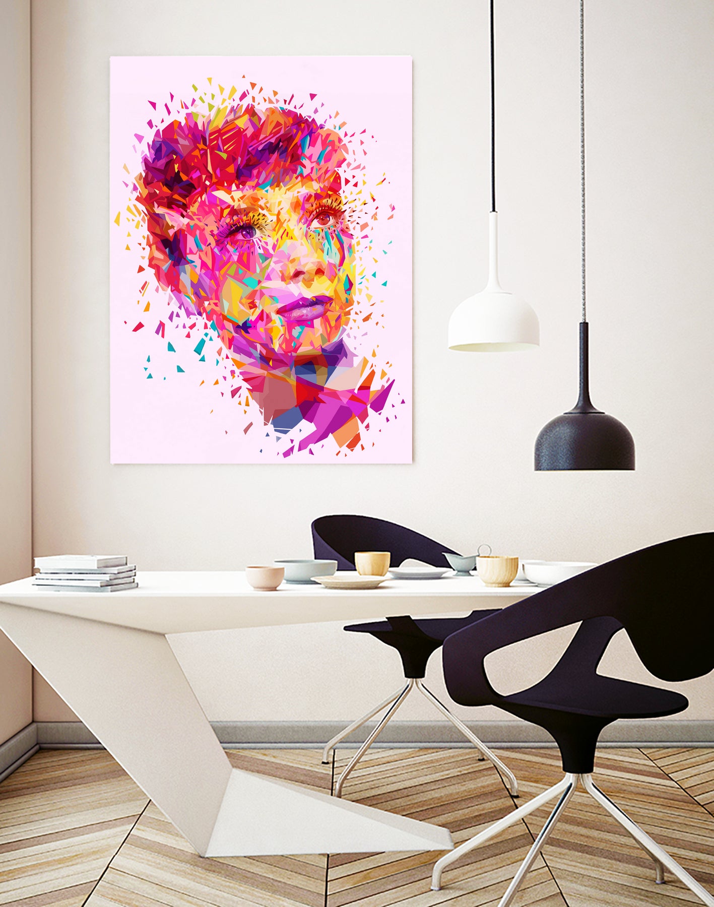 Audrey by Alessandro Pautasso on GIANT ART - pink digital painting