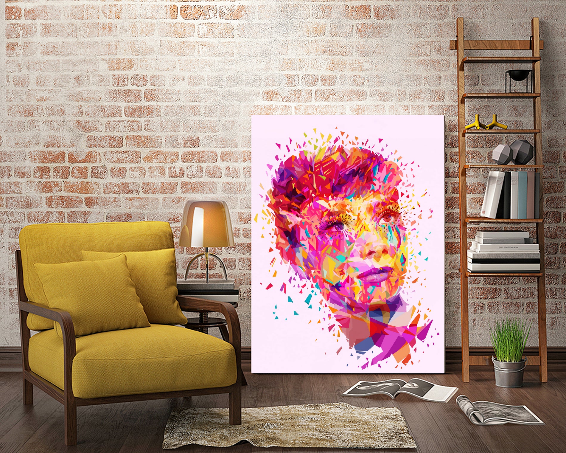 Audrey by Alessandro Pautasso on GIANT ART - pink digital painting