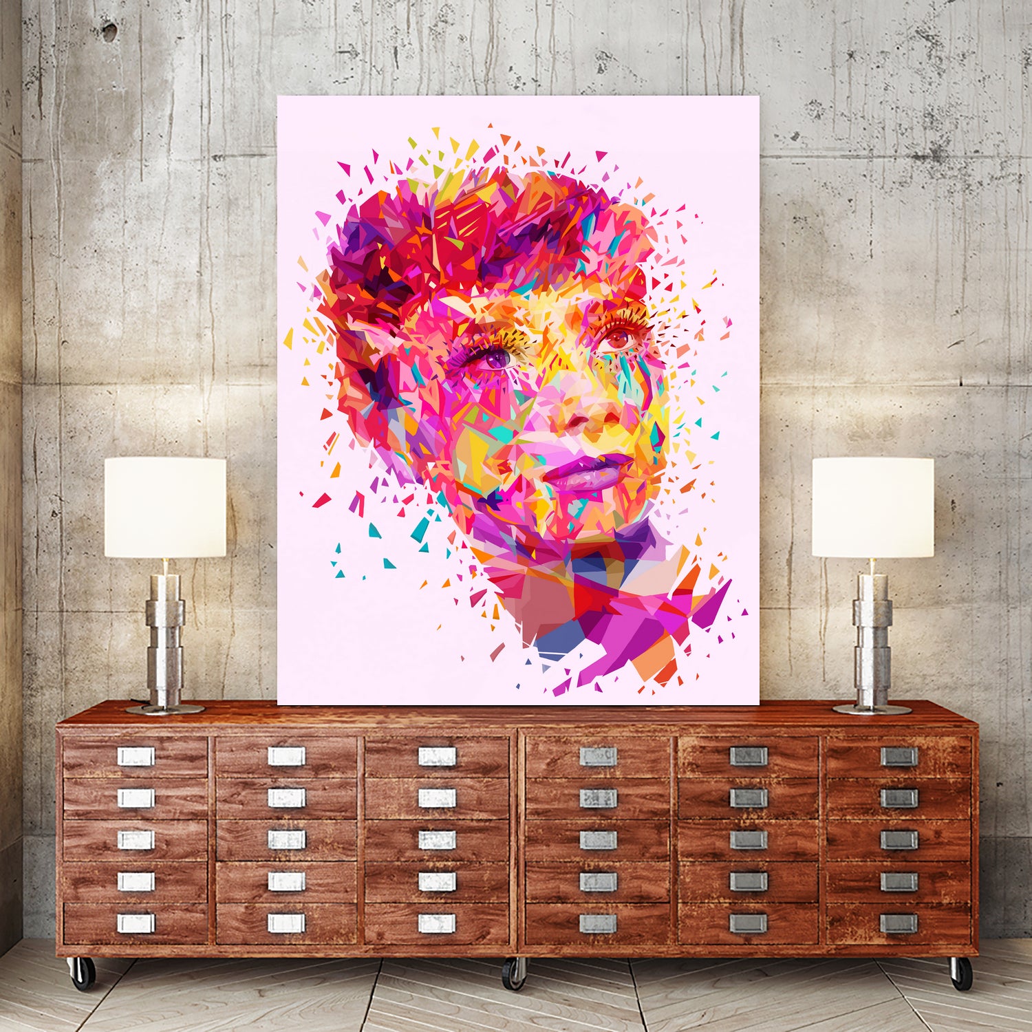 Audrey by Alessandro Pautasso on GIANT ART - pink digital painting