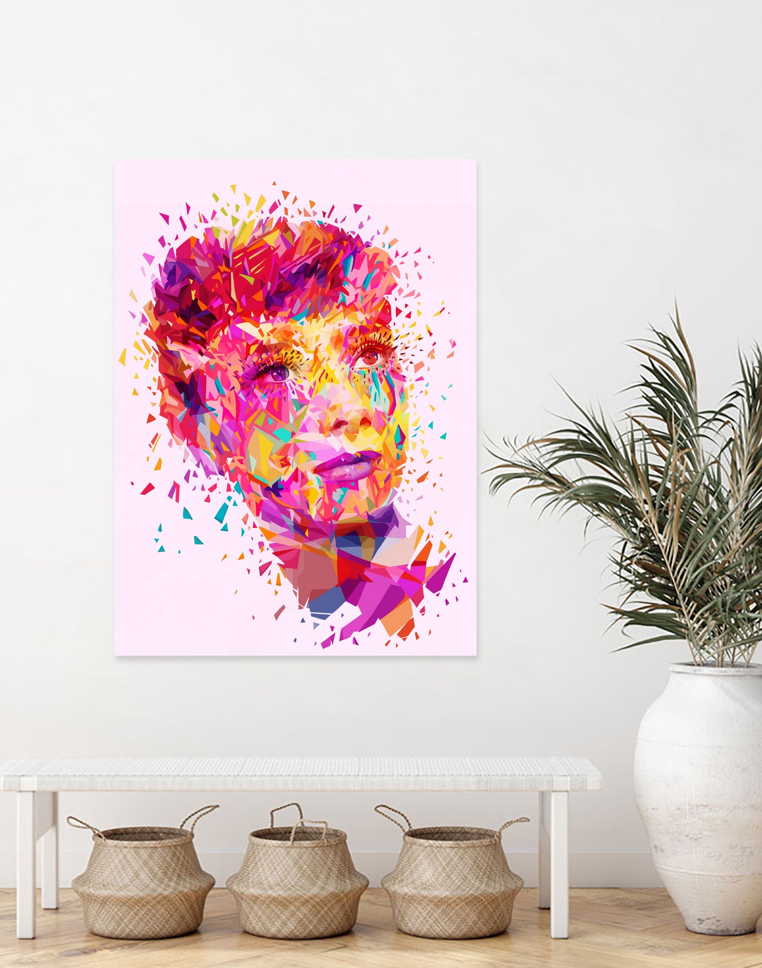 Audrey by Alessandro Pautasso on GIANT ART - pink digital painting