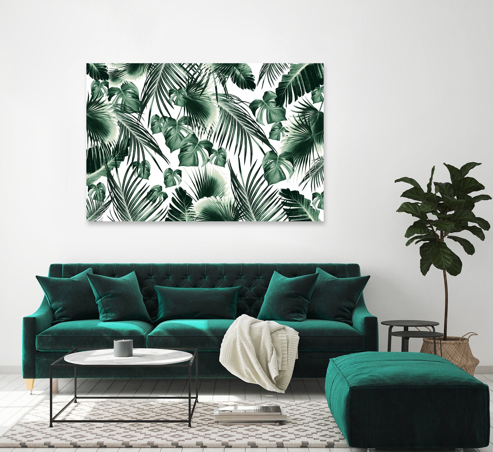 Tropical Jungle Leaves 7  by Anitas Bellas Art on GIANT ART - green botanical leaves