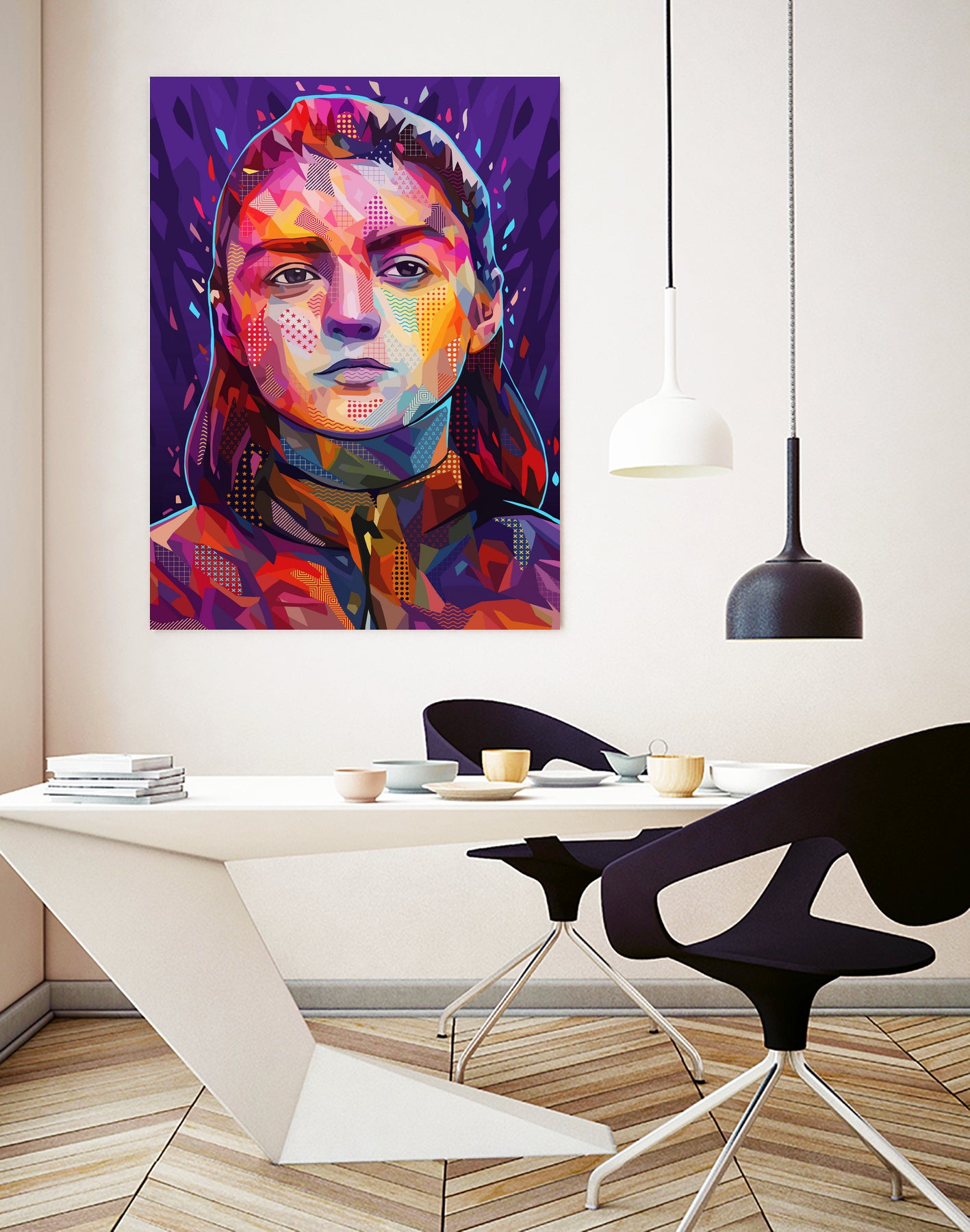 Pop Arya Stark by Alessandro Pautasso on GIANT ART - fuchsia digital painting