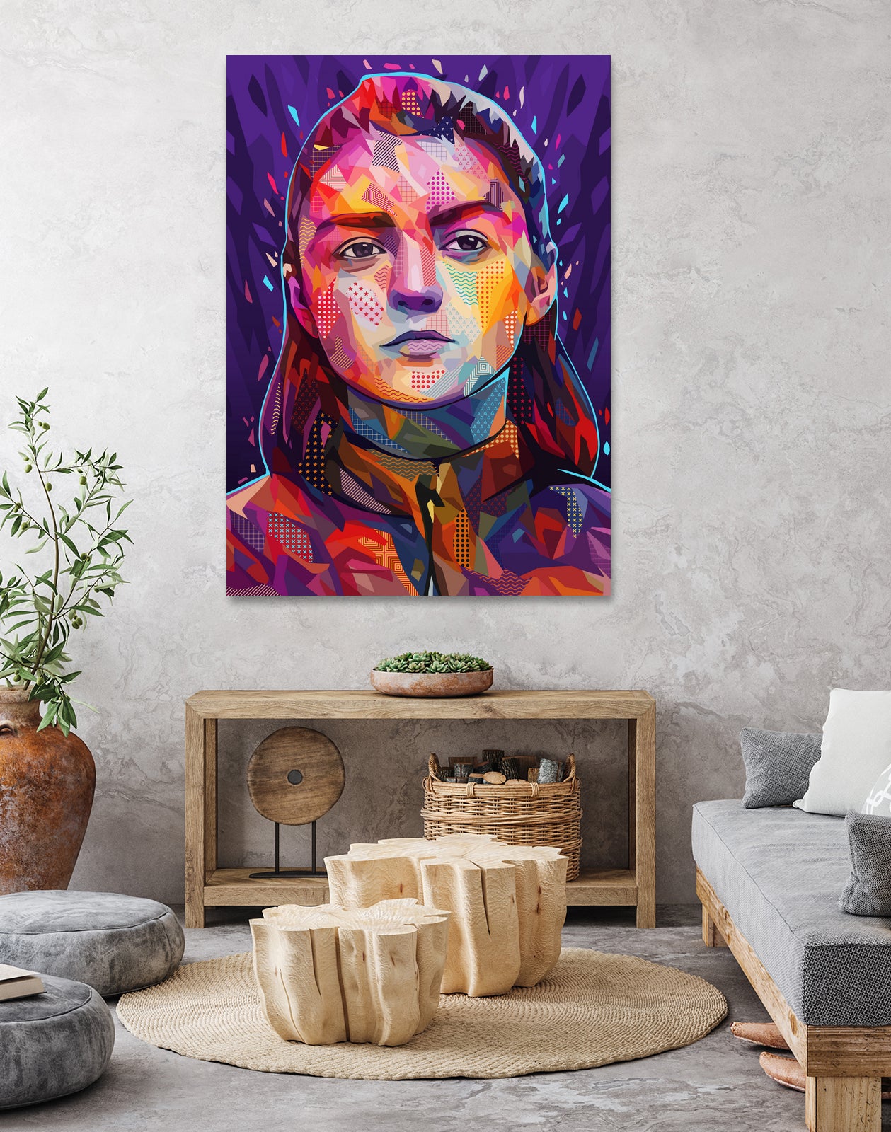Pop Arya Stark by Alessandro Pautasso on GIANT ART - fuchsia digital painting