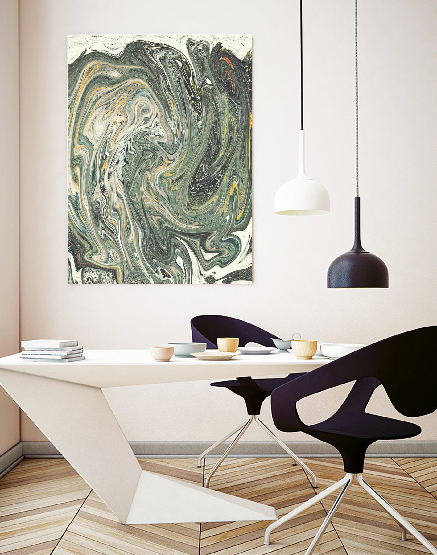 Abstract Marble Painting III by Amir Faysal on GIANT ART - gray digital painting