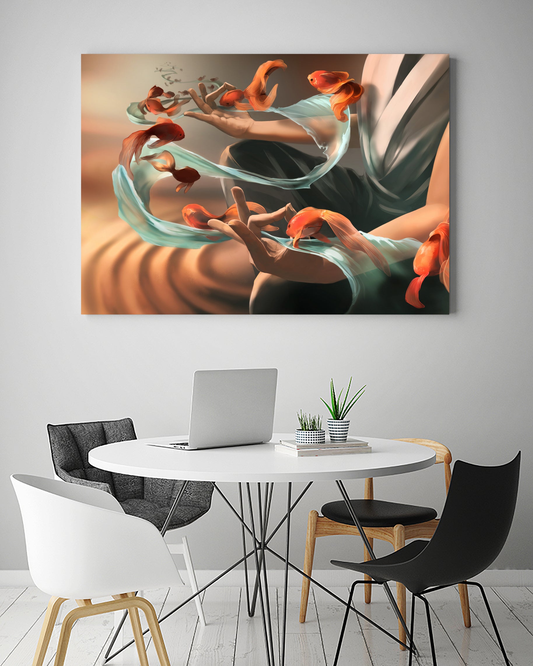 Inspiration Expiration by Cyril Rolando on GIANT ART - yellow digital painting