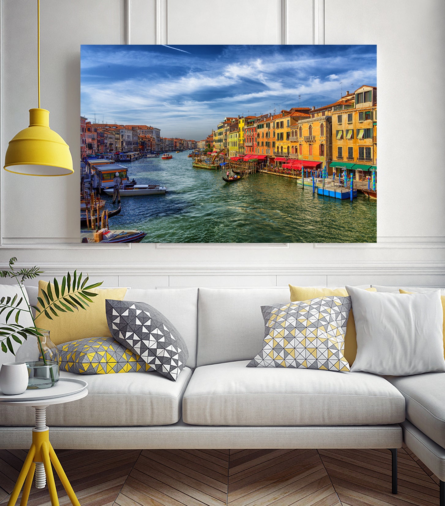 Grand Canal from Rialto Bridge by Darryl Brooks on GIANT ART - blue photo manipulation