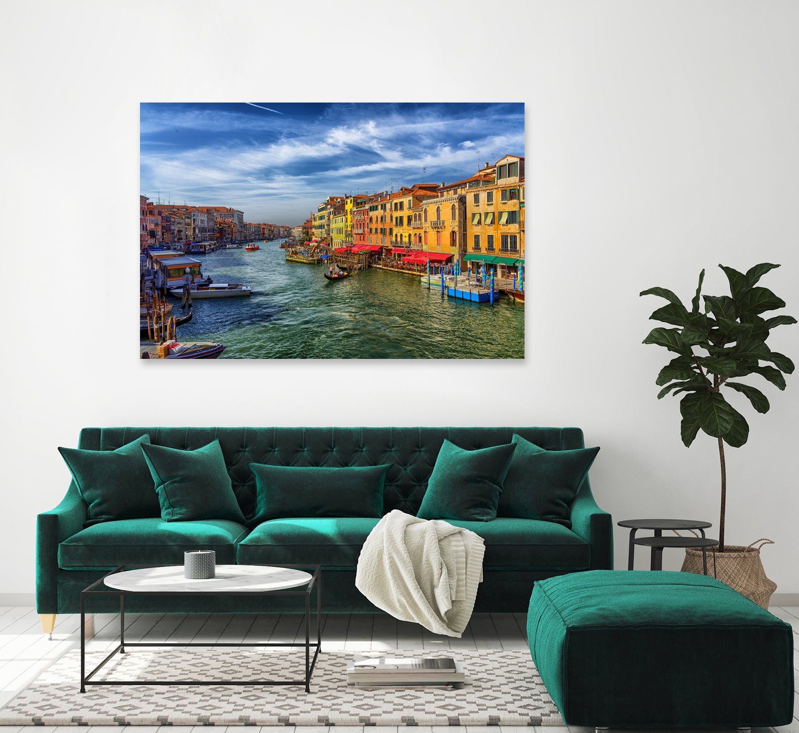 Grand Canal from Rialto Bridge by Darryl Brooks on GIANT ART - blue photo manipulation